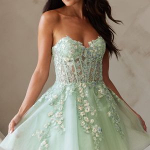 Strapless Short Pastel Homecoming Dress BZ9024S