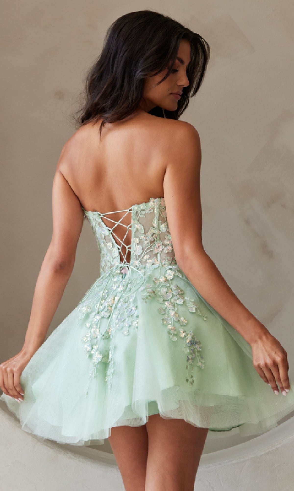 Strapless Short Pastel Homecoming Dress BZ9024S - Image 2