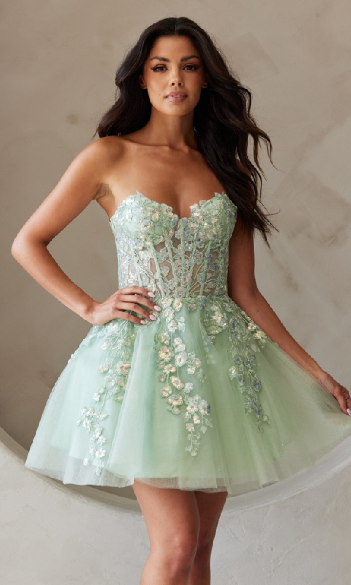 Strapless Short Pastel Homecoming Dress BZ9024S - Image 5