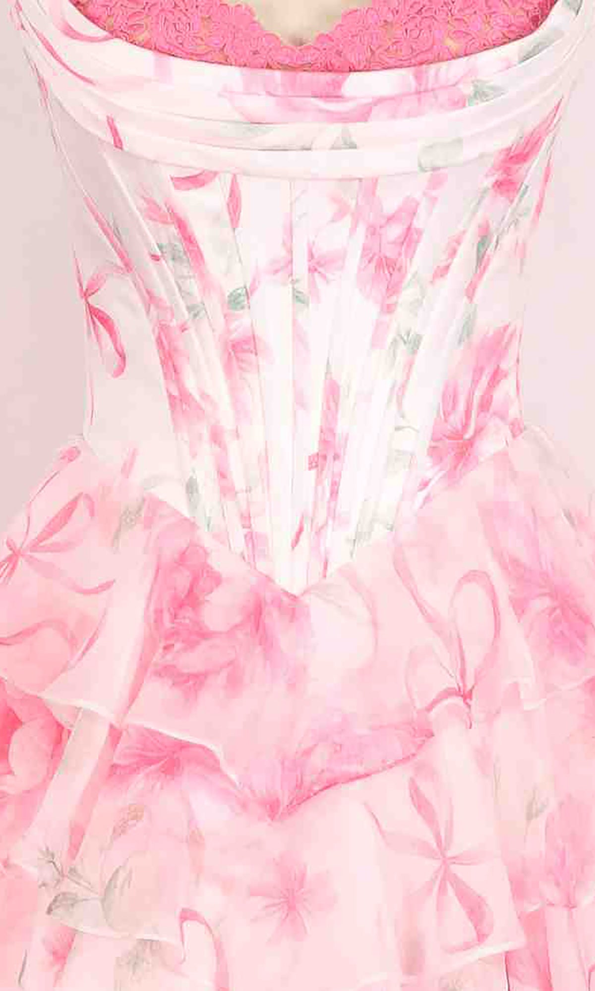 Floral Prom Ball Gown: PromGirl Exclusive 250123D - Image 3