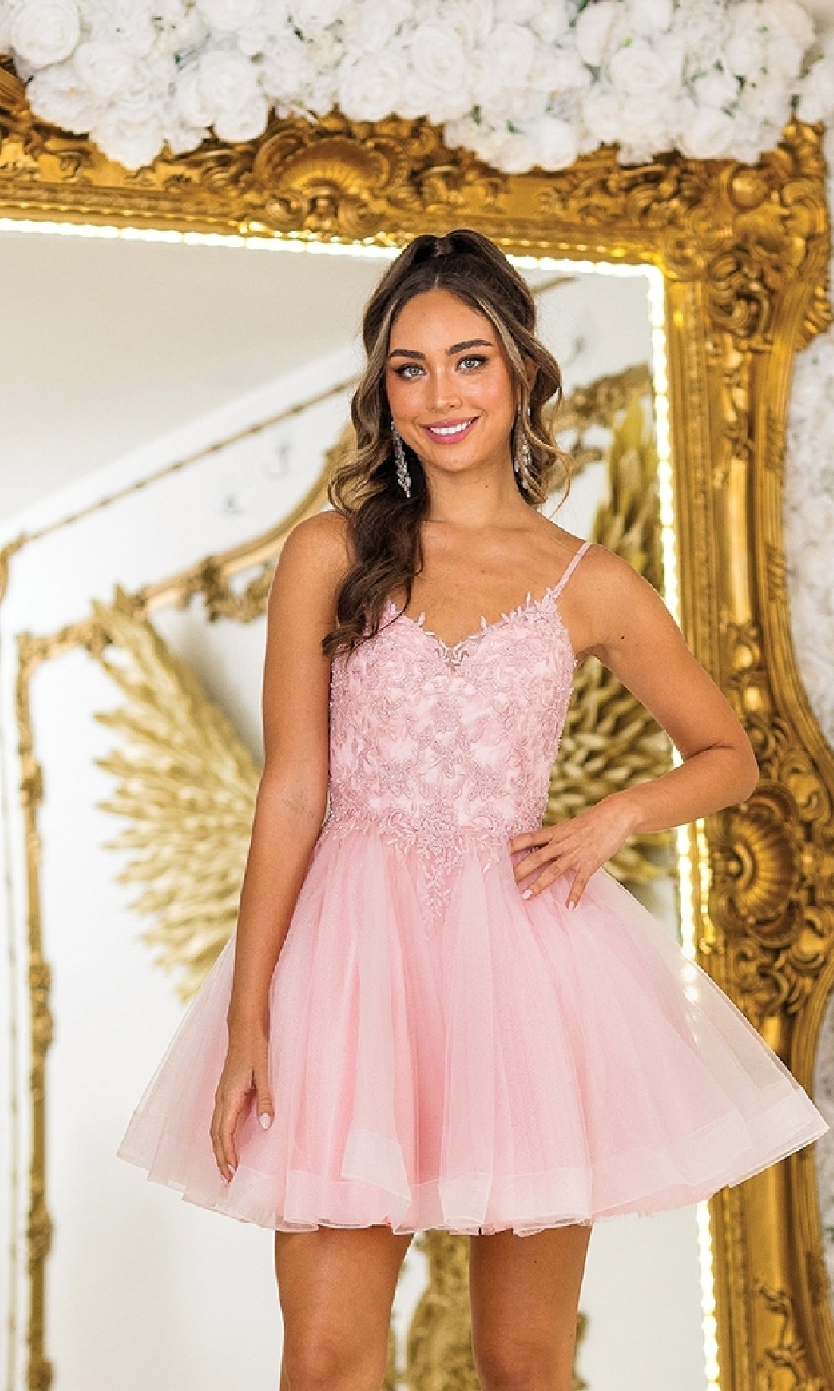 Short Glitter-Tulle Prom Dress: Dancing Queen 3413 - Image 11
