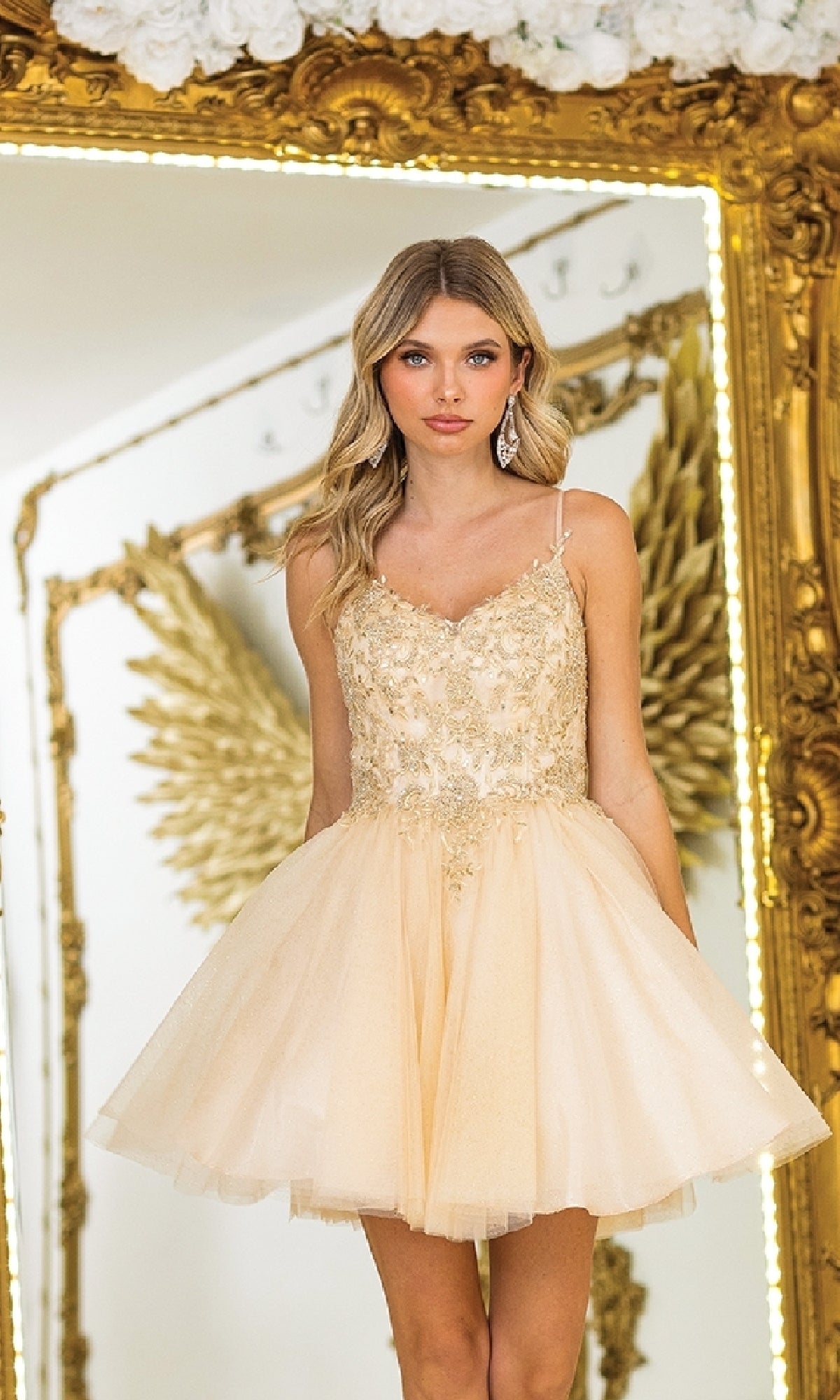 Short Glitter-Tulle Prom Dress: Dancing Queen 3413 - Image 12