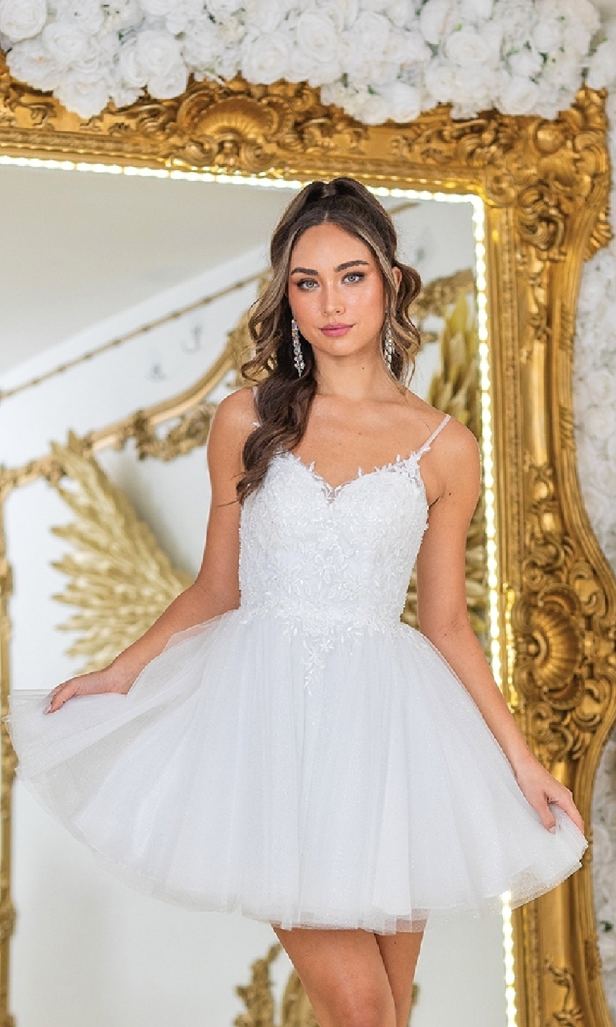 Short Glitter-Tulle Prom Dress: Dancing Queen 3413 - Image 16