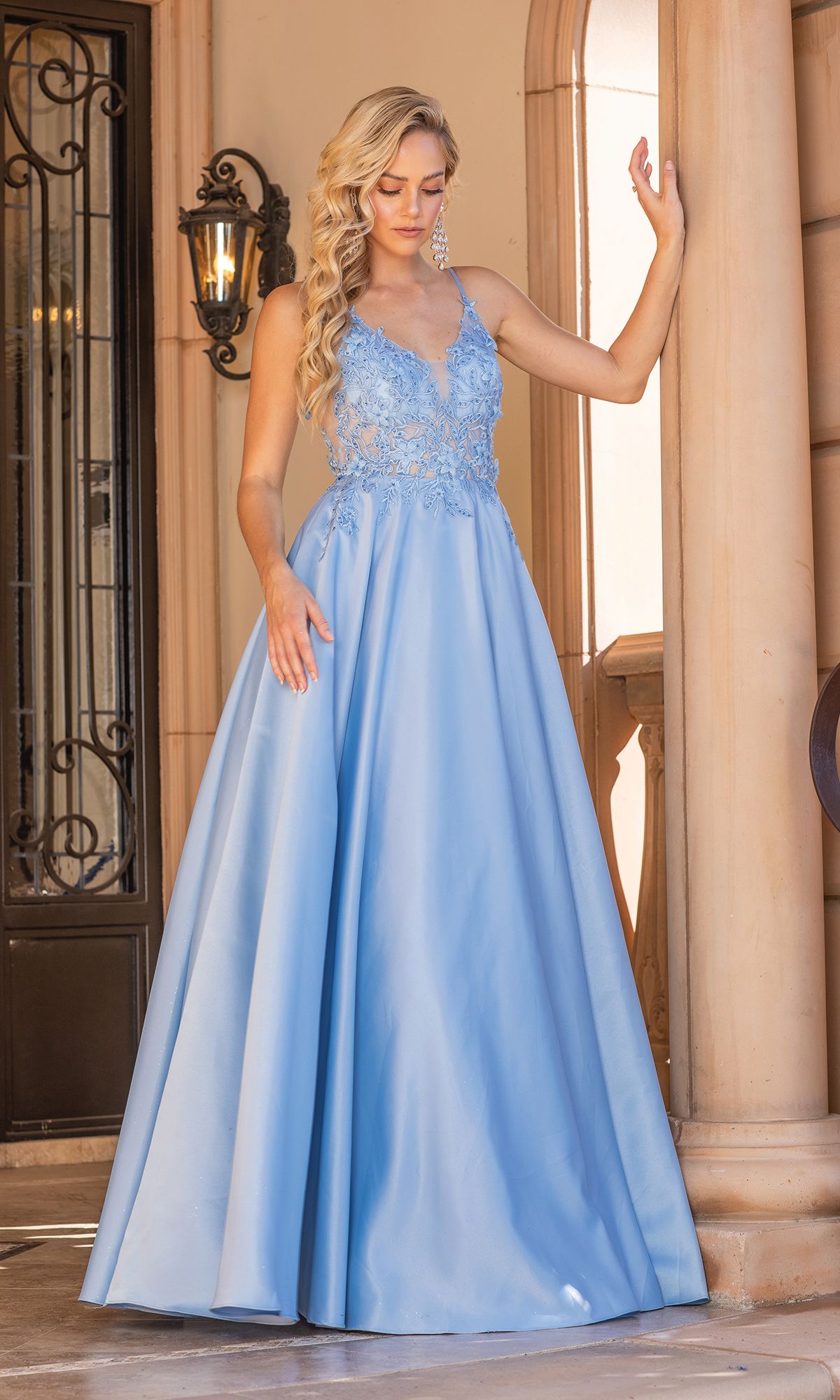 A-Line Long Prom Ball Gown: Dancing Queen 4326 - Image 3