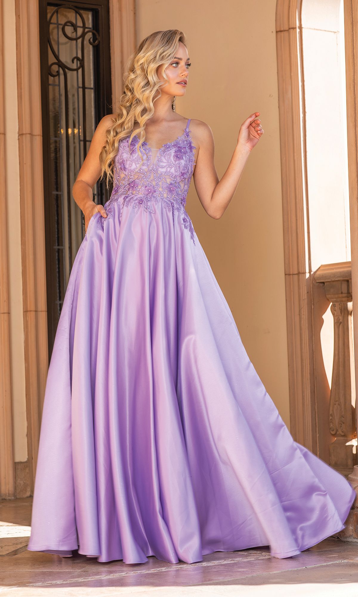 A-Line Long Prom Ball Gown: Dancing Queen 4326 - Image 5