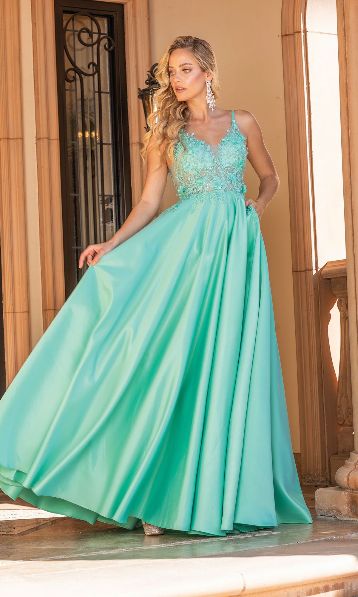 A-Line Long Prom Ball Gown: Dancing Queen 4326 - Image 6