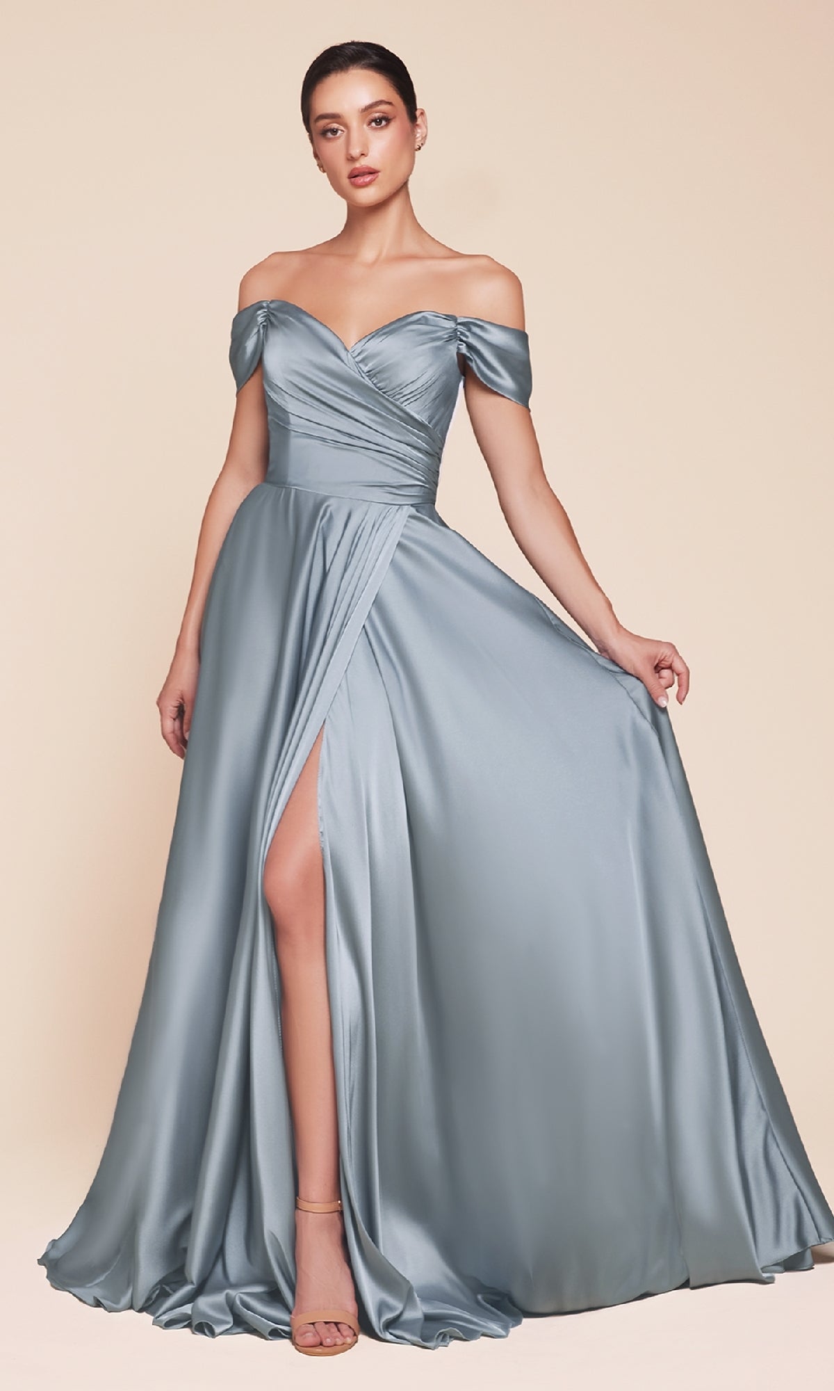 Empire-Waist Plus-Size Long Prom Dress CL7493C - Image 18