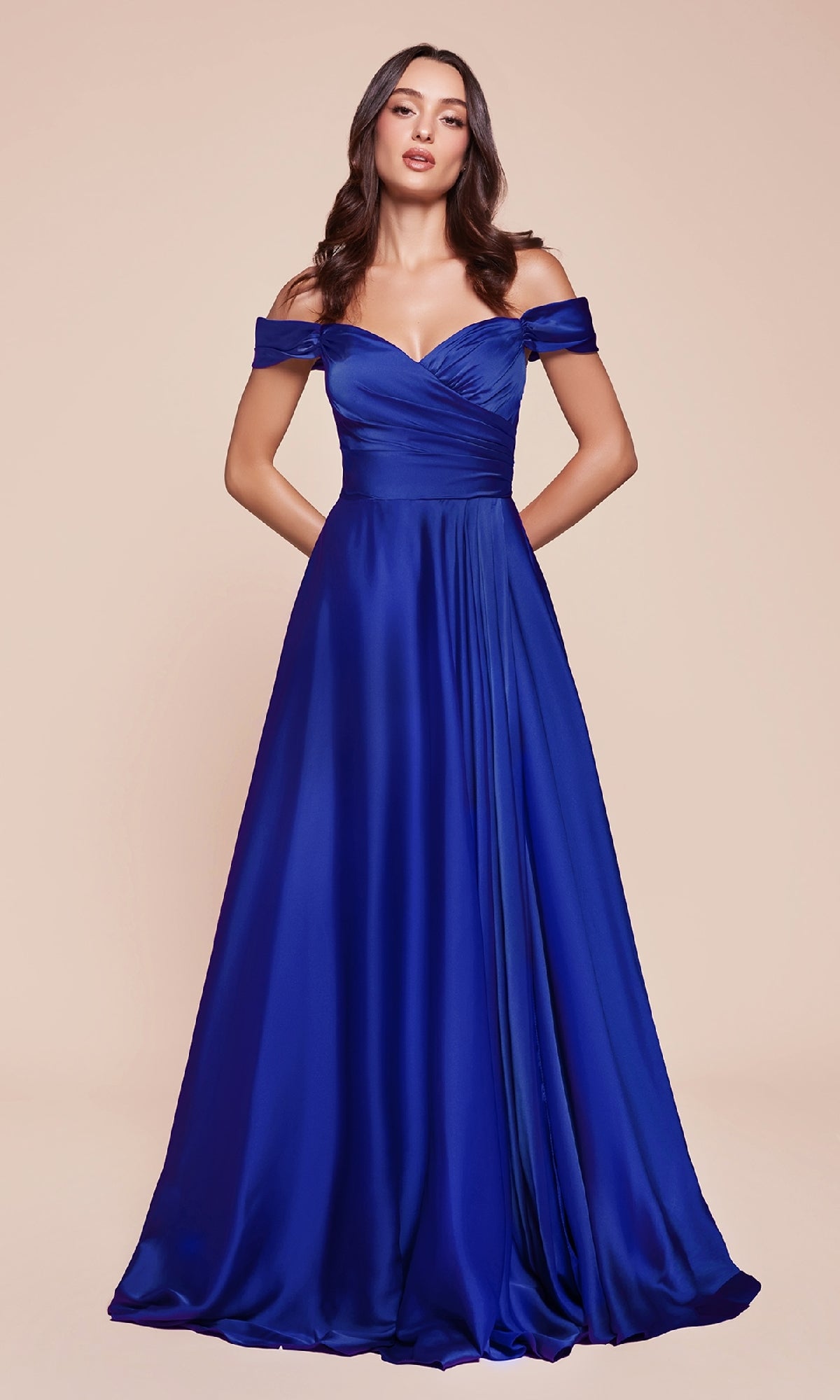 Empire-Waist Plus-Size Long Prom Dress CL7493C - Image 12
