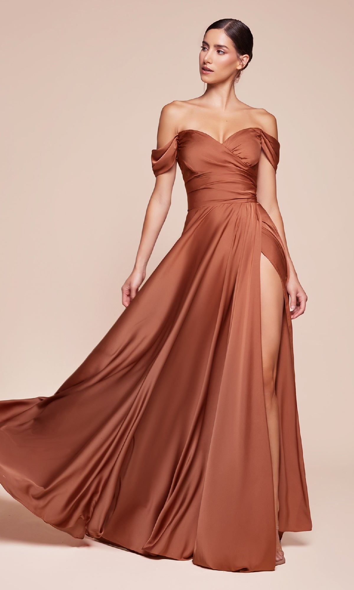 Empire-Waist Plus-Size Long Prom Dress CL7493C - Image 13