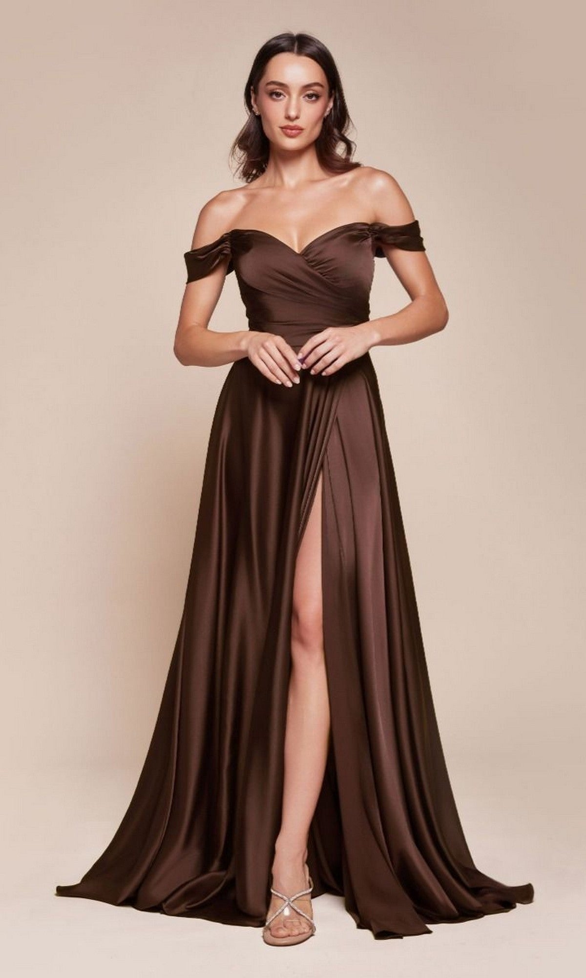 Classic Off-Shoulder Long A-Line Prom Dress CL7493 - Image 9