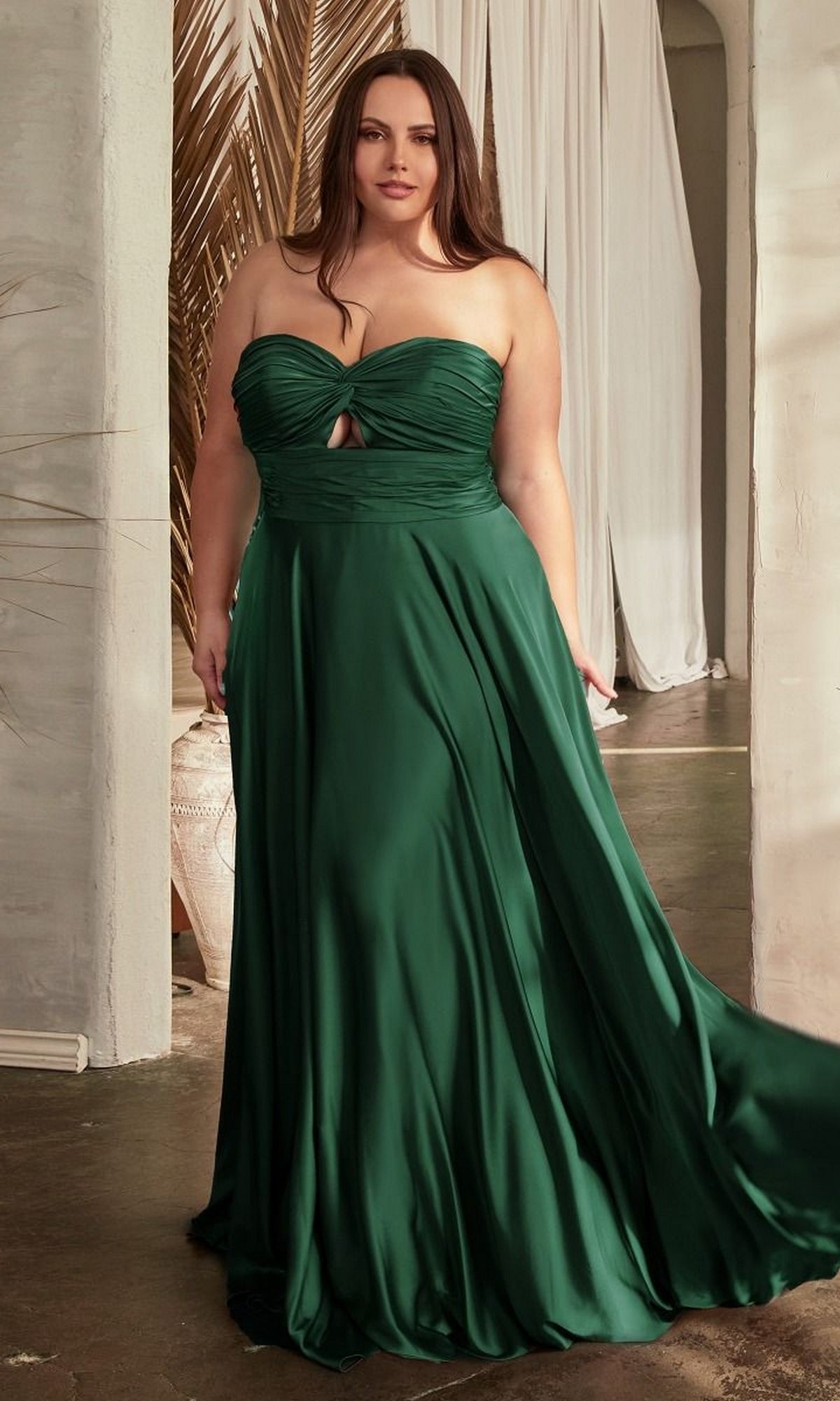 Plus-Size Strapless Sweetheart Prom Dress Ladivine L7496C - Image 6