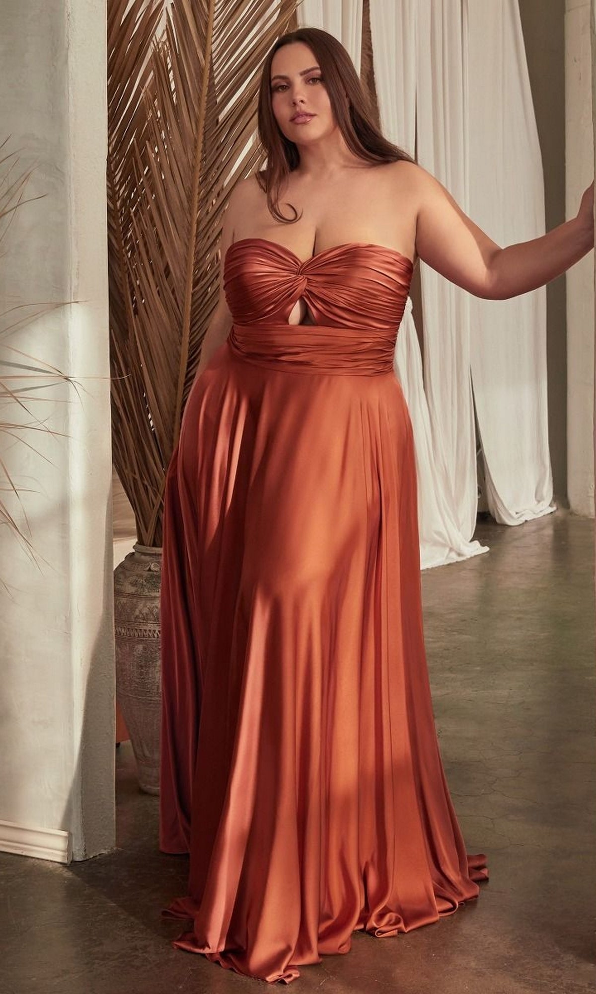 Plus-Size Strapless Sweetheart Prom Dress Ladivine L7496C - Image 10