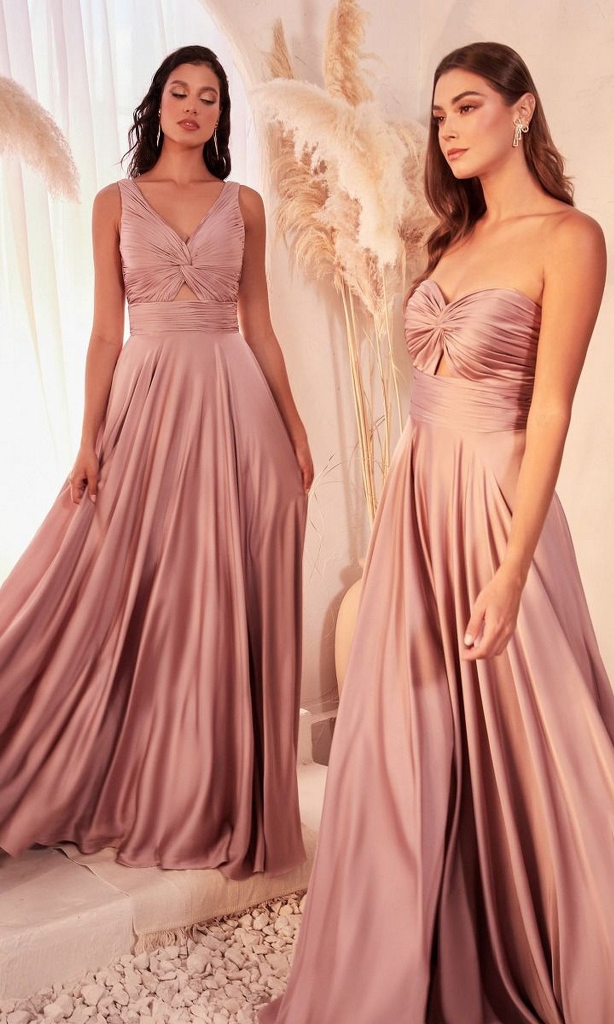 Twist-Front Long A-Line Cut-Out Prom Dress CL7497 - Image 5