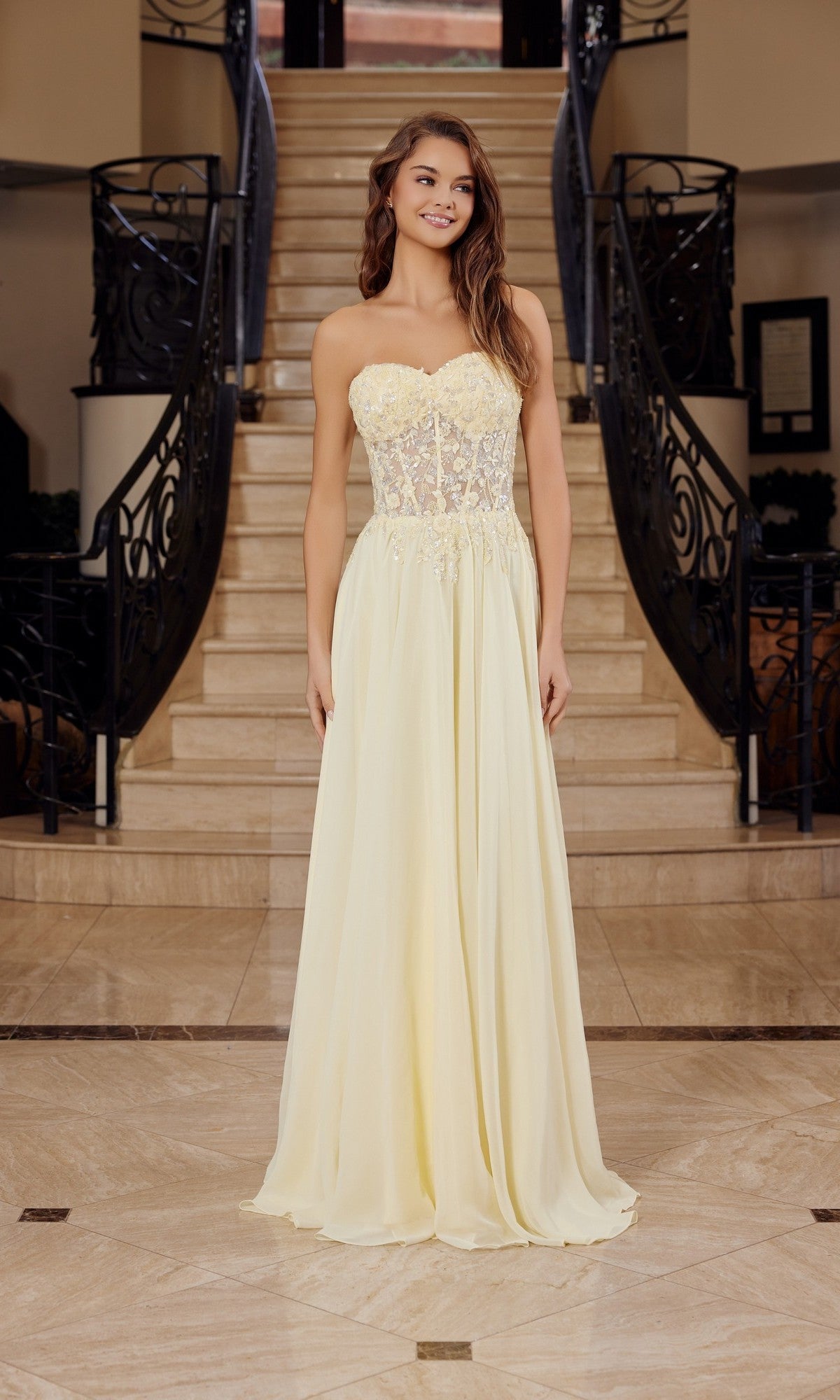 Strapless Sweetheart Prom Dress: Nox Anabel C1617 - Image 3