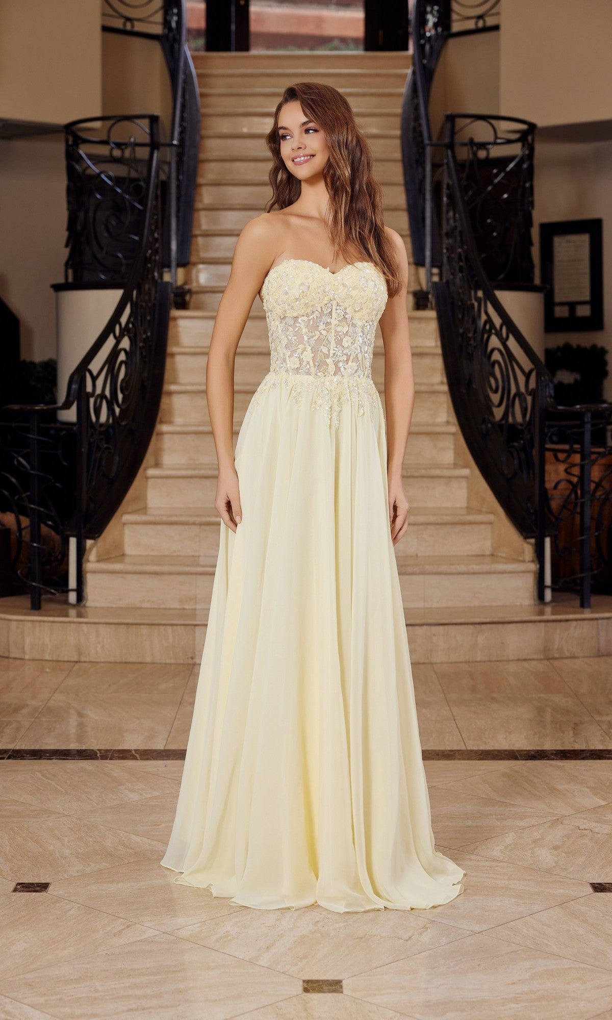 Strapless Sweetheart Prom Dress: Nox Anabel C1617 - Image 12