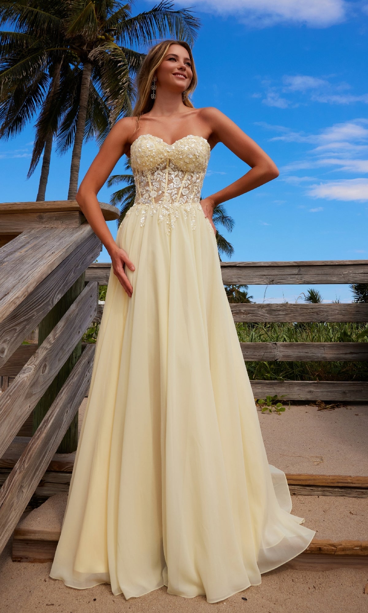 Strapless Sweetheart Prom Dress: Nox Anabel C1617 - Image 7