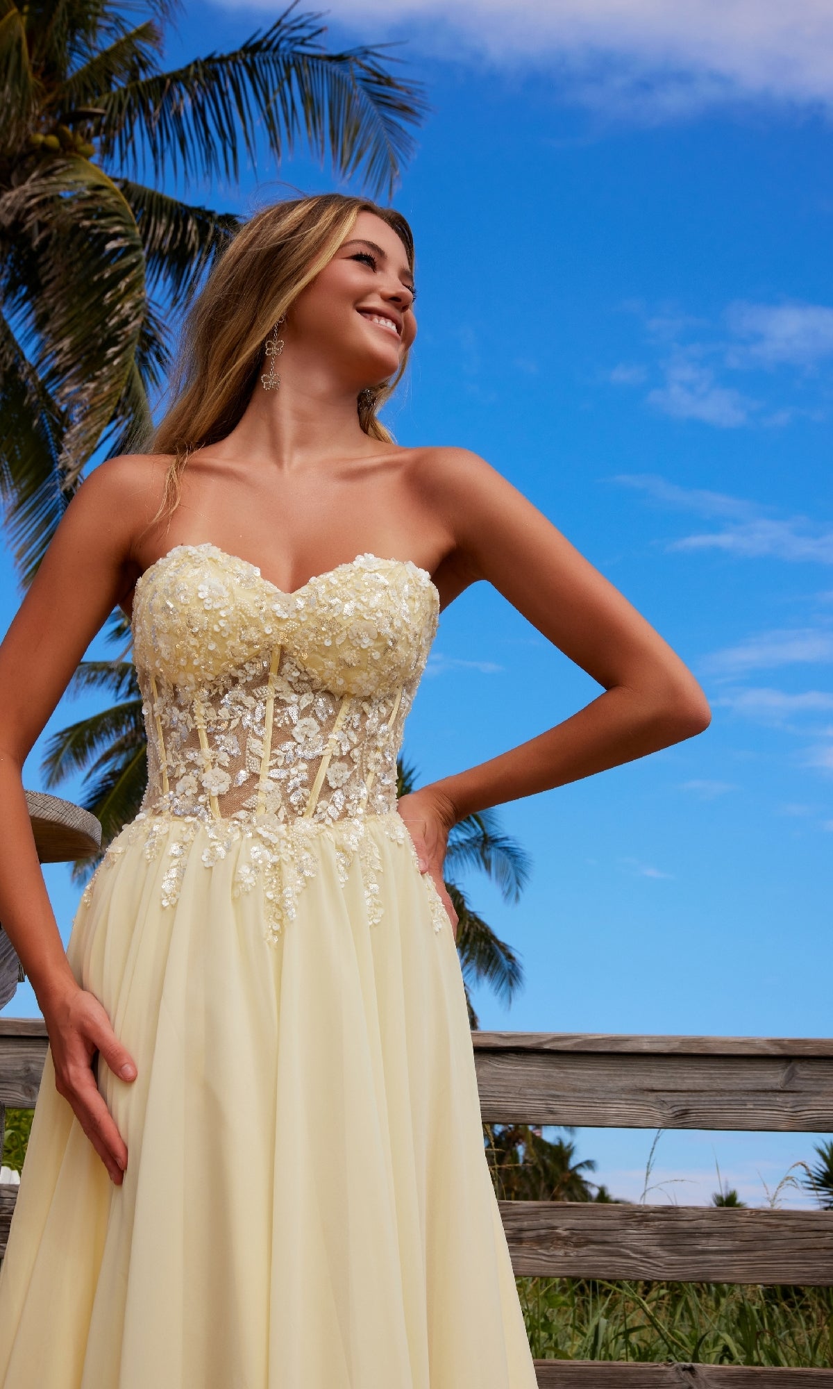 Strapless Sweetheart Prom Dress: Nox Anabel C1617 - Image 9