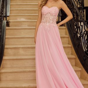 Strapless Sweetheart Prom Dress: Nox Anabel C1617