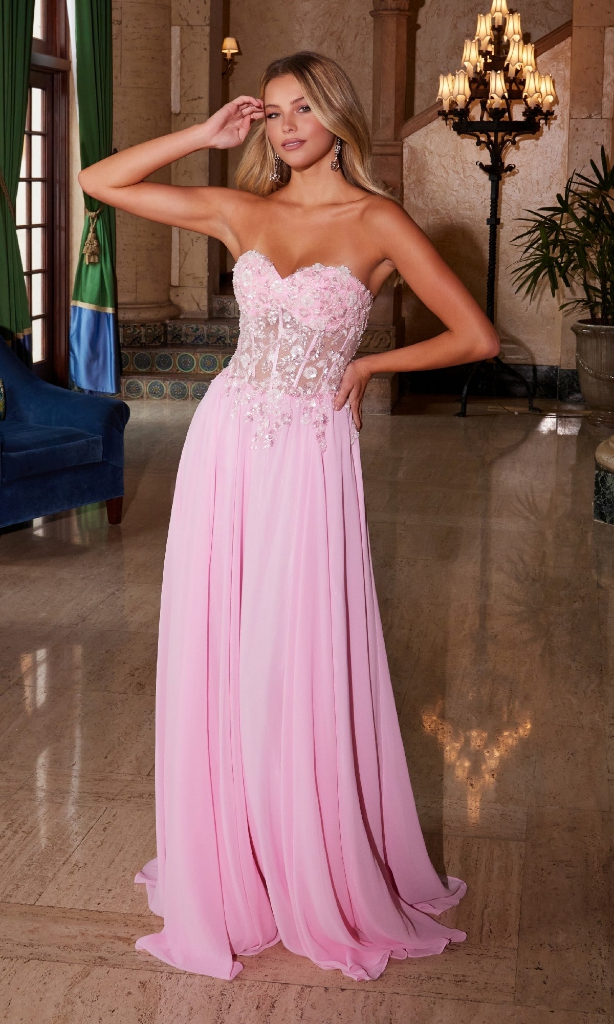Strapless Sweetheart Prom Dress: Nox Anabel C1617 - Image 5