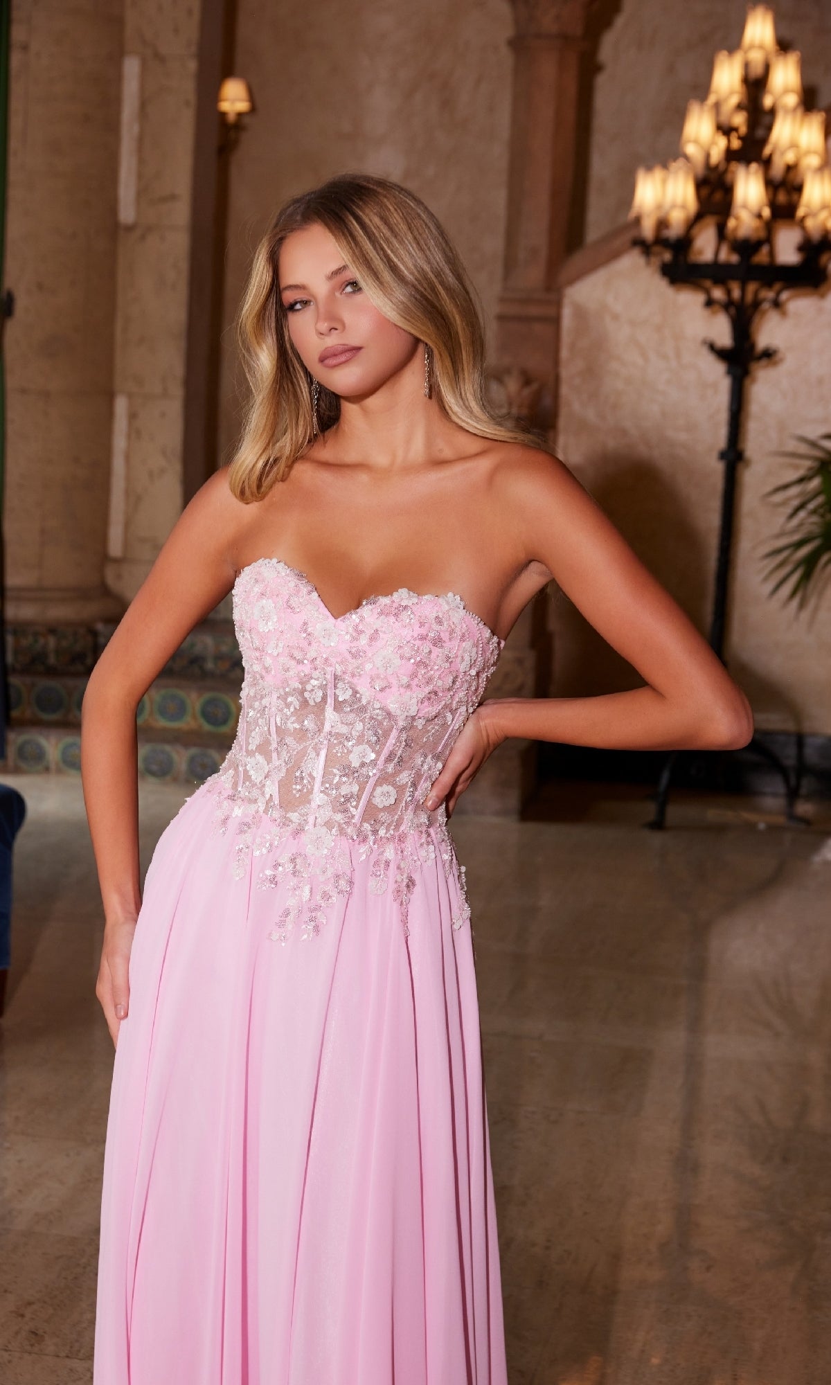 Strapless Sweetheart Prom Dress: Nox Anabel C1617 - Image 10