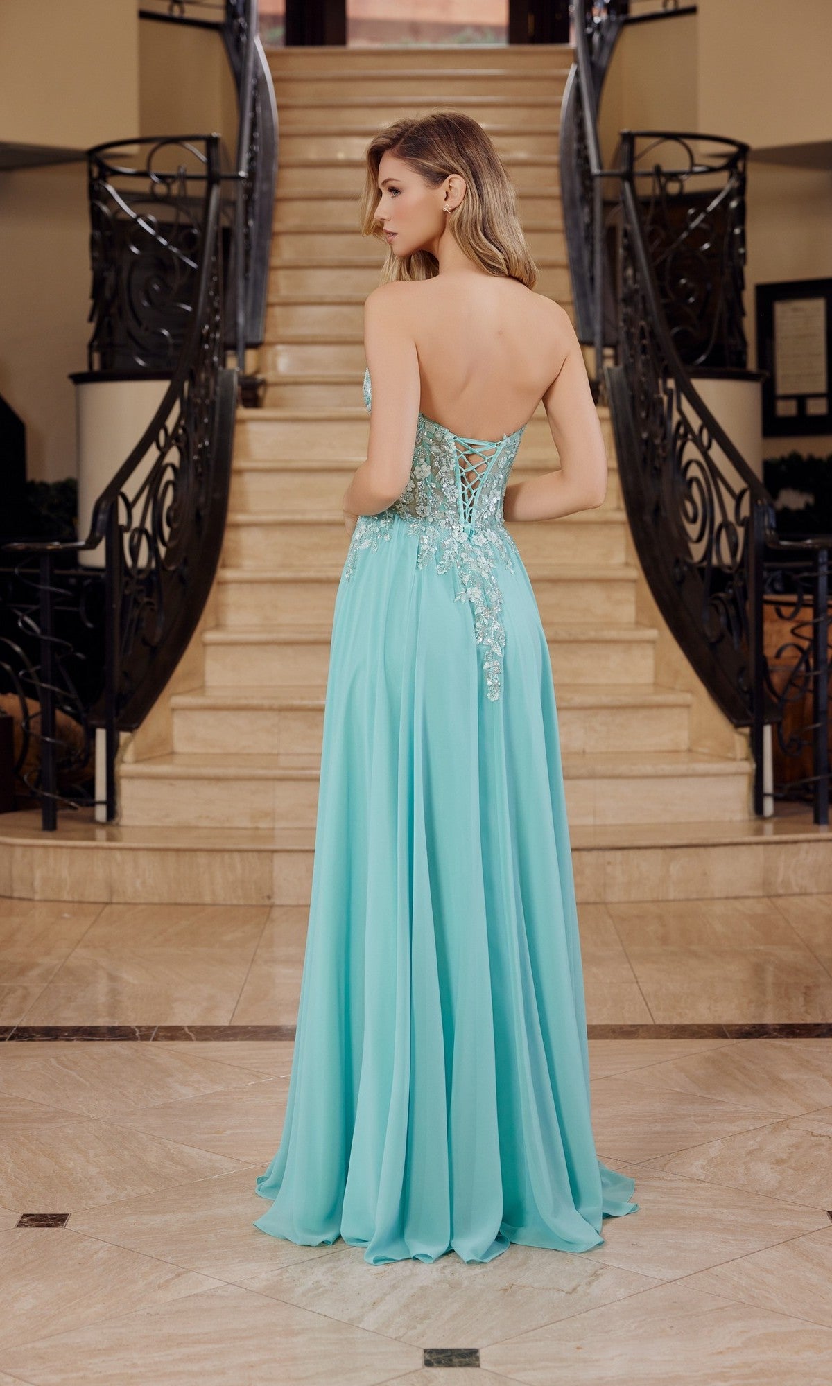 Strapless Sweetheart Prom Dress: Nox Anabel C1617 - Image 16