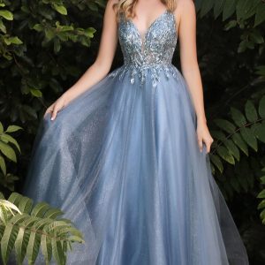 Sheer-Corset Long Prom Ball Gown CD0154