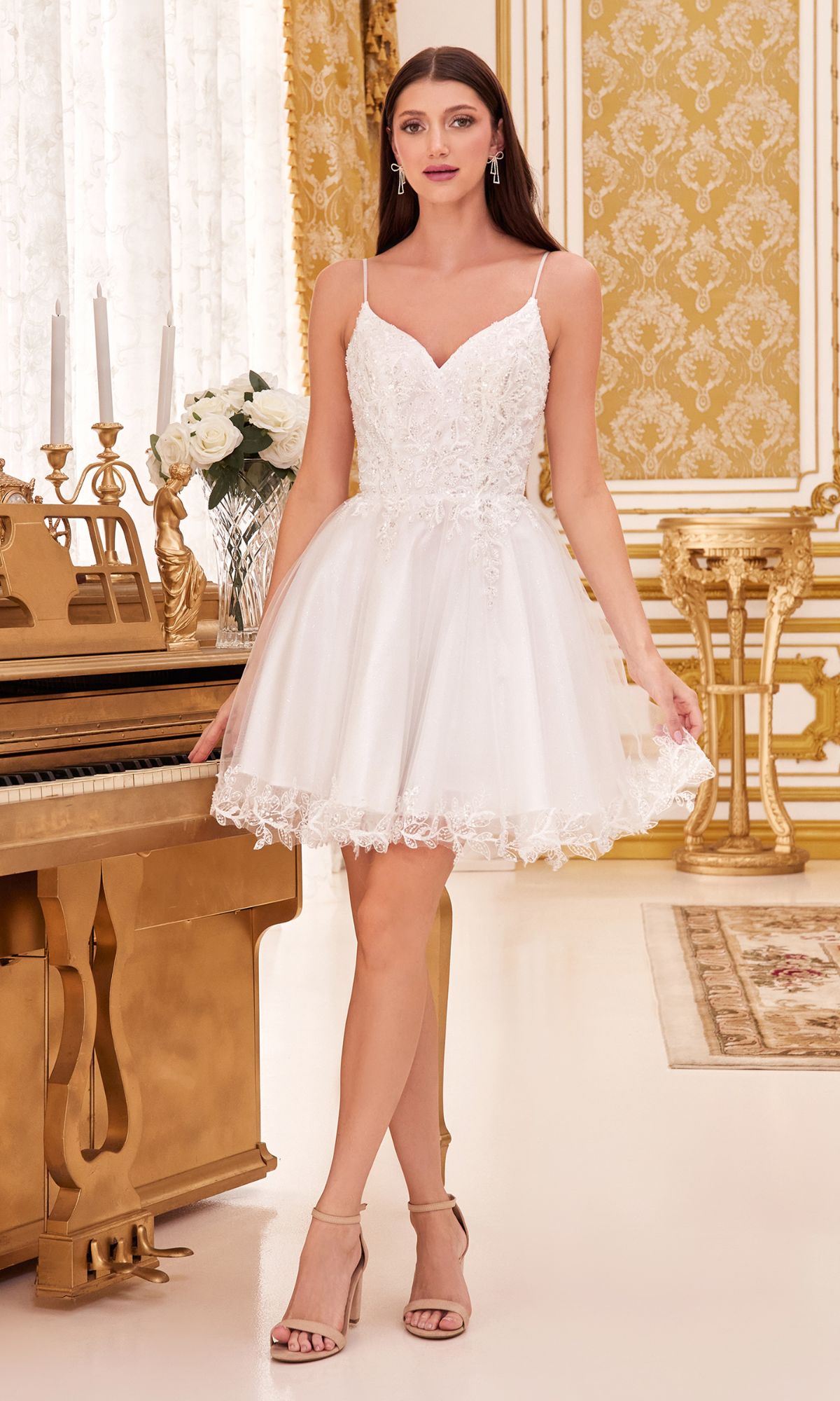 Short Homecoming Dress CD0213 with Embroidery - Image 9