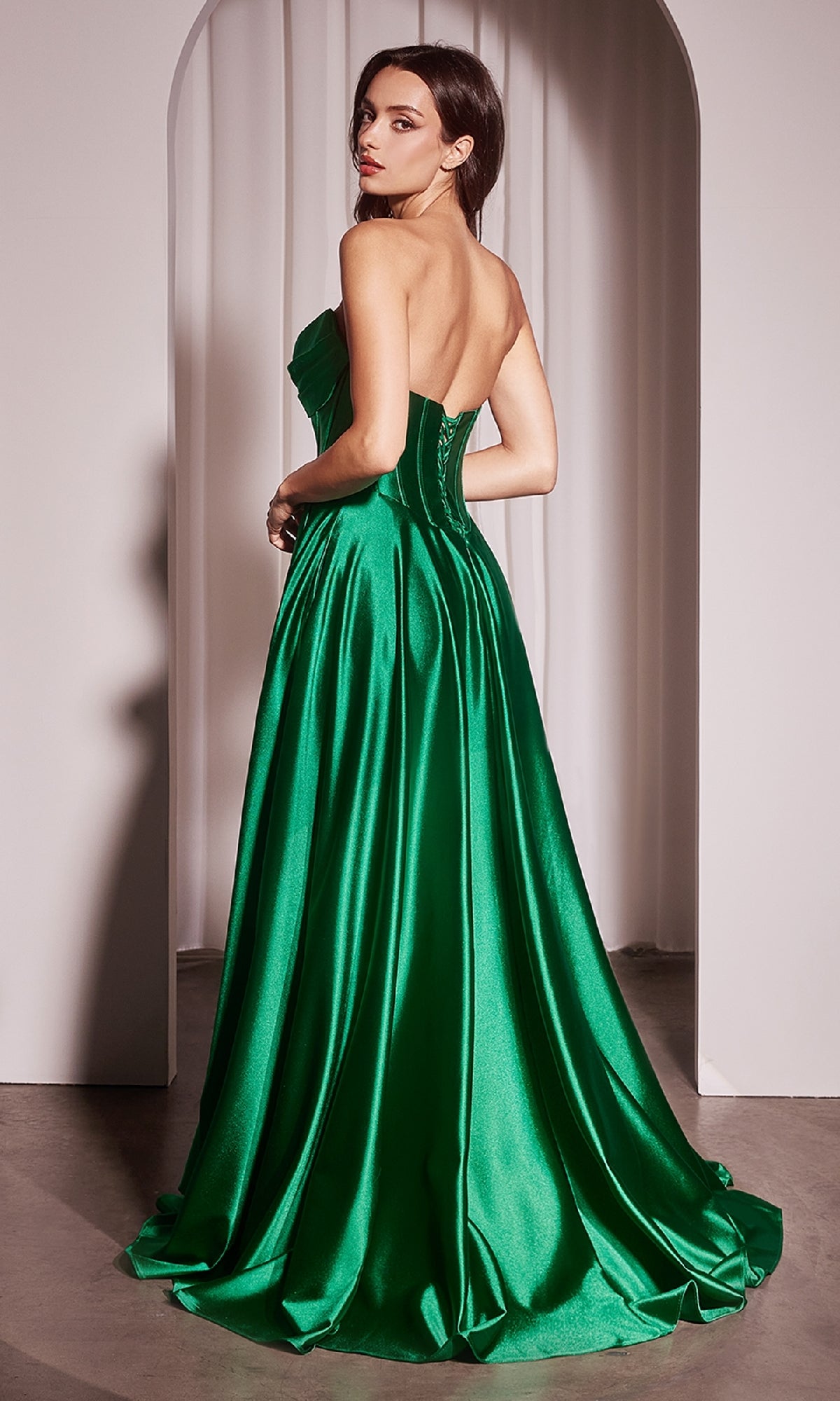 Strapless Long A-Line Prom Dress: CLCD378 - Image 2