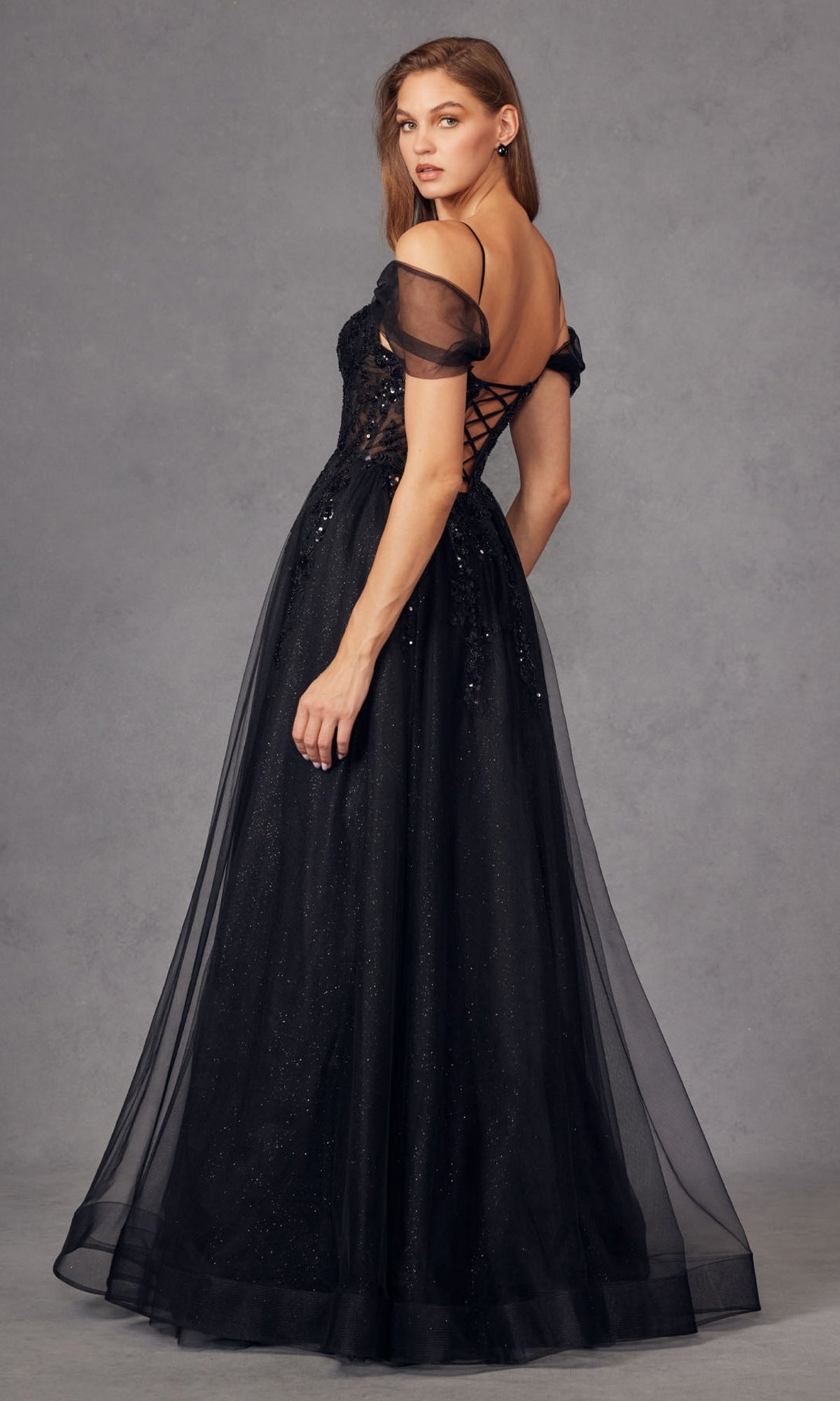 Sheer-Waist Long Prom Ball Gown: Juliet JT2466A - Image 11