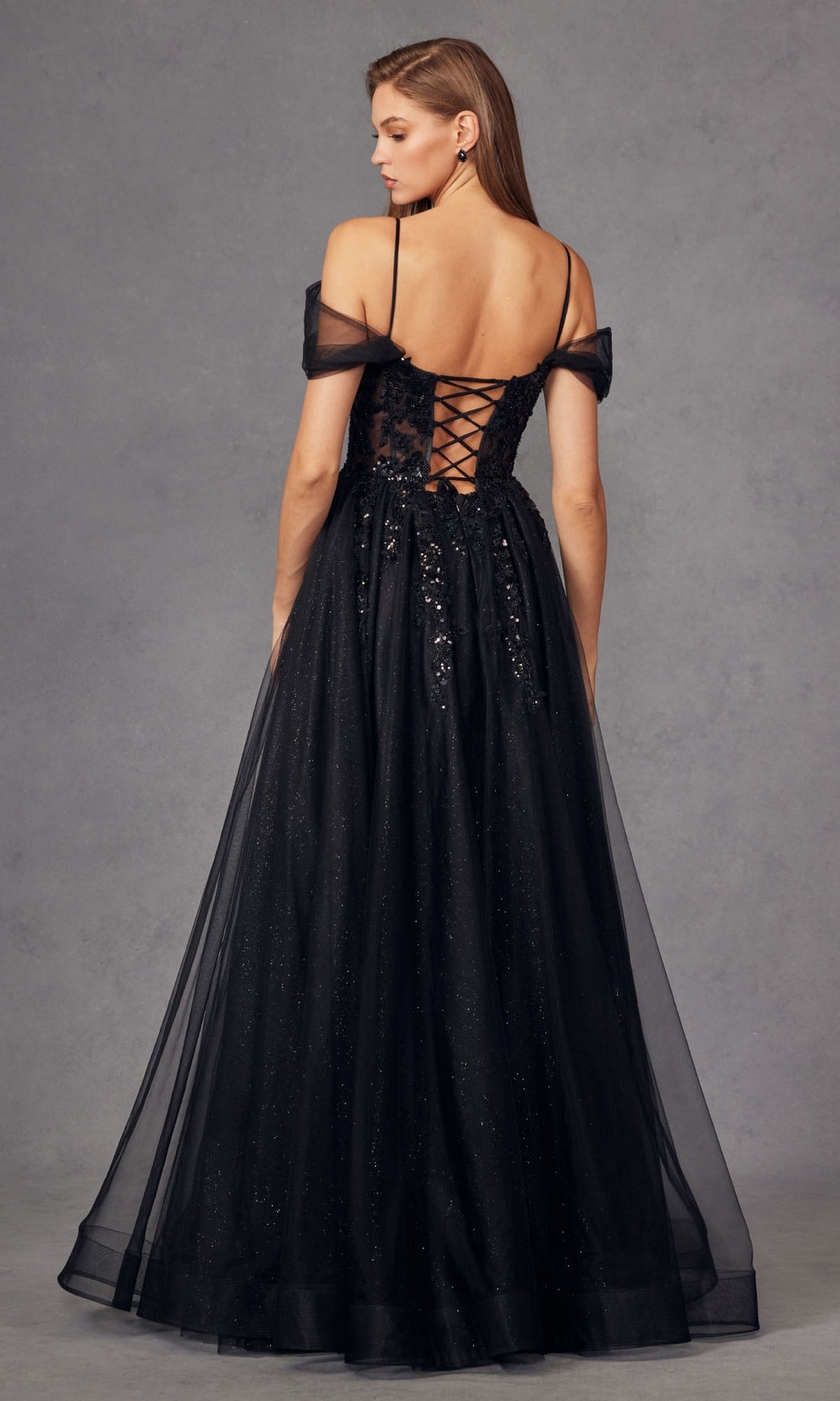 Sheer-Waist Long Prom Ball Gown: Juliet JT2466A - Image 12