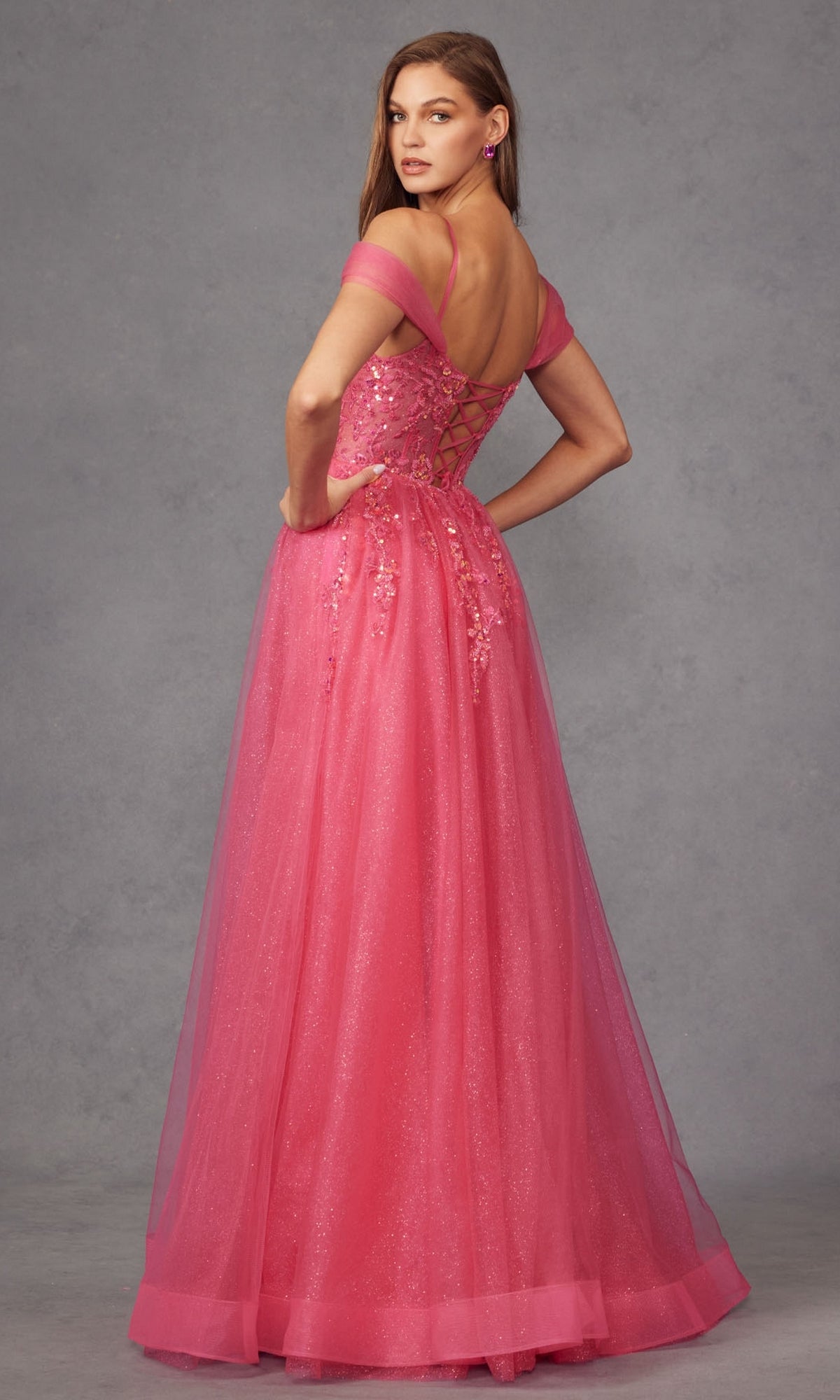 Sheer-Waist Long Prom Ball Gown: Juliet JT2466A - Image 15