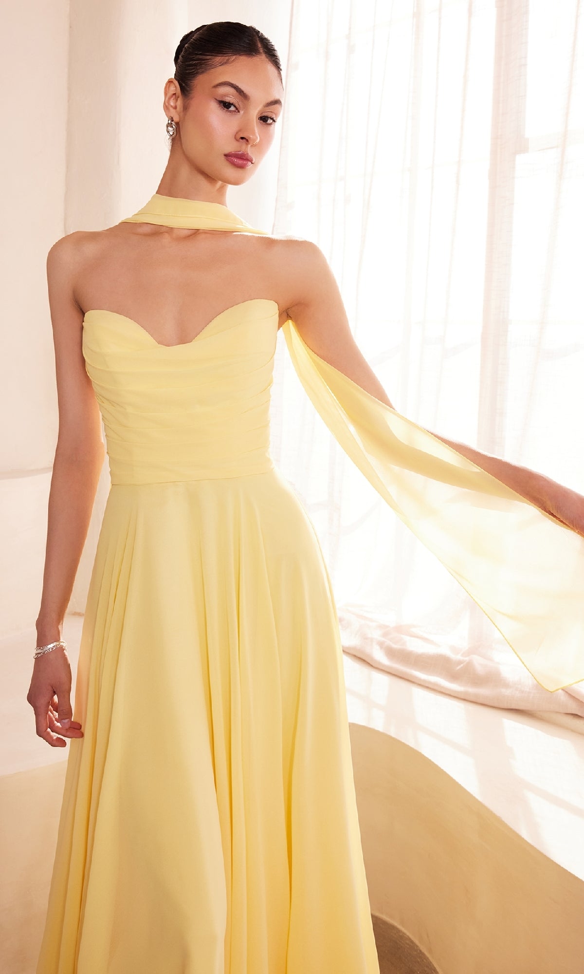 Strapless Long Chiffon Prom Dress: CLT703 - Image 18