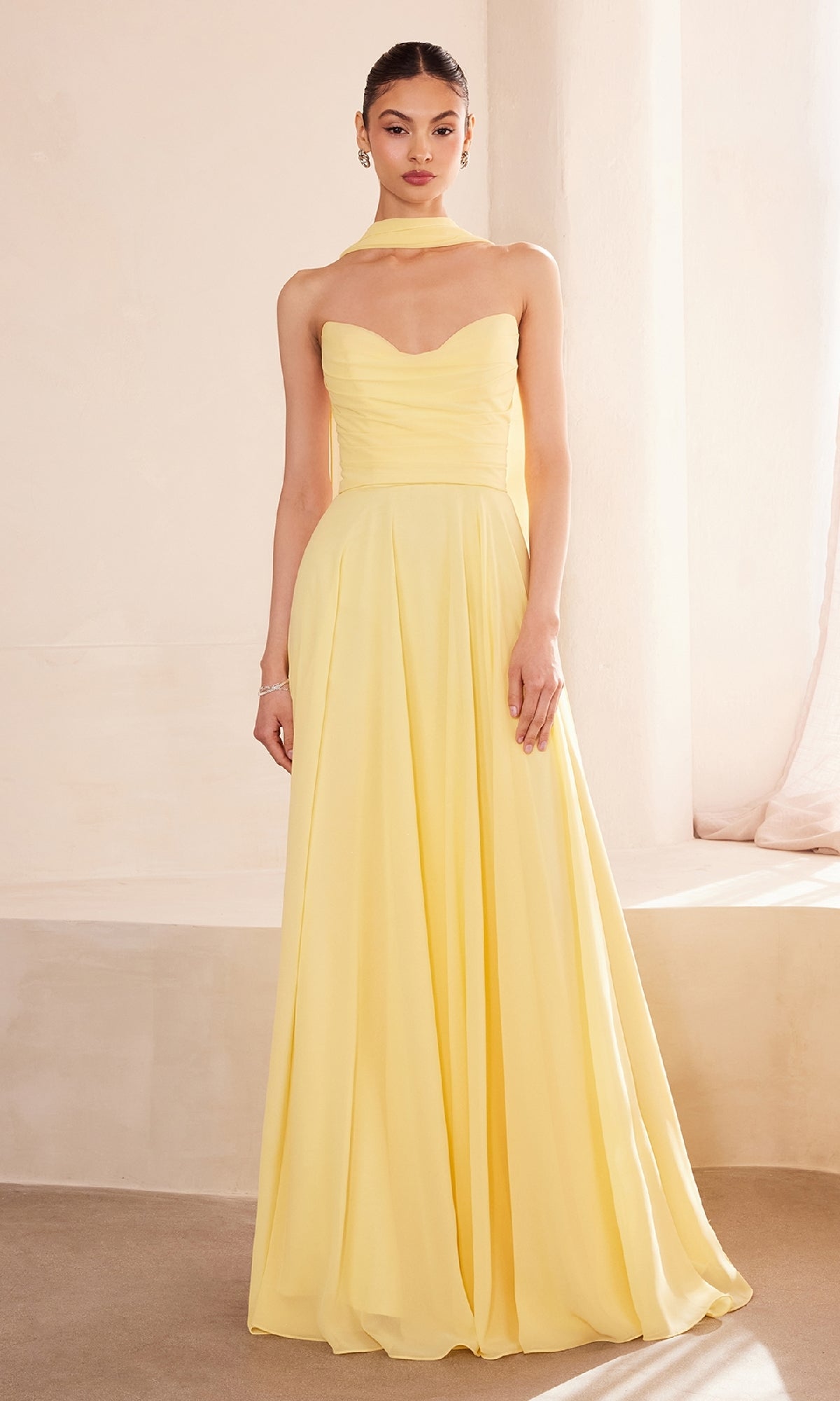 Strapless Long Chiffon Prom Dress: CLT703 - Image 19