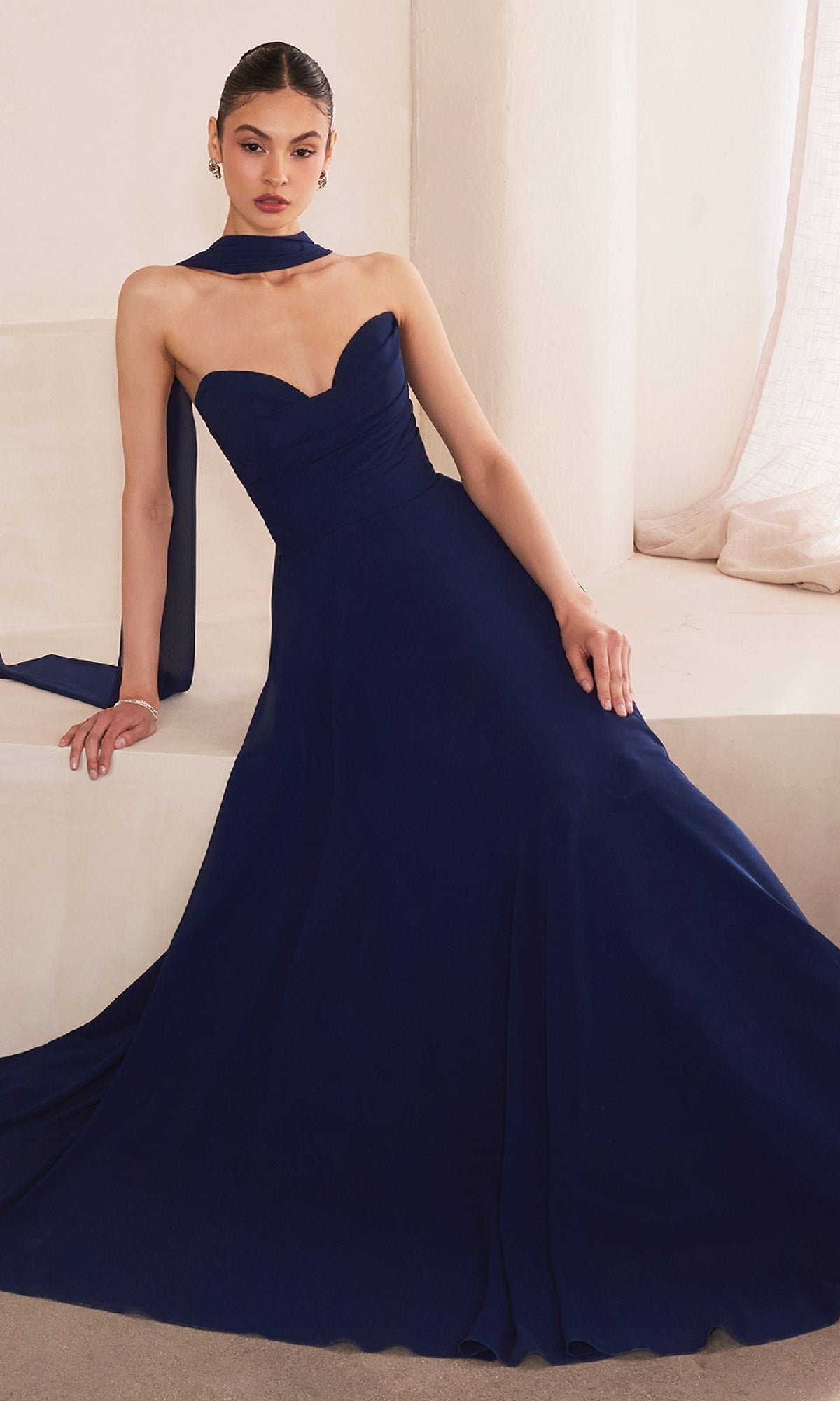 Strapless Long Chiffon Prom Dress: CLT703 - Image 20