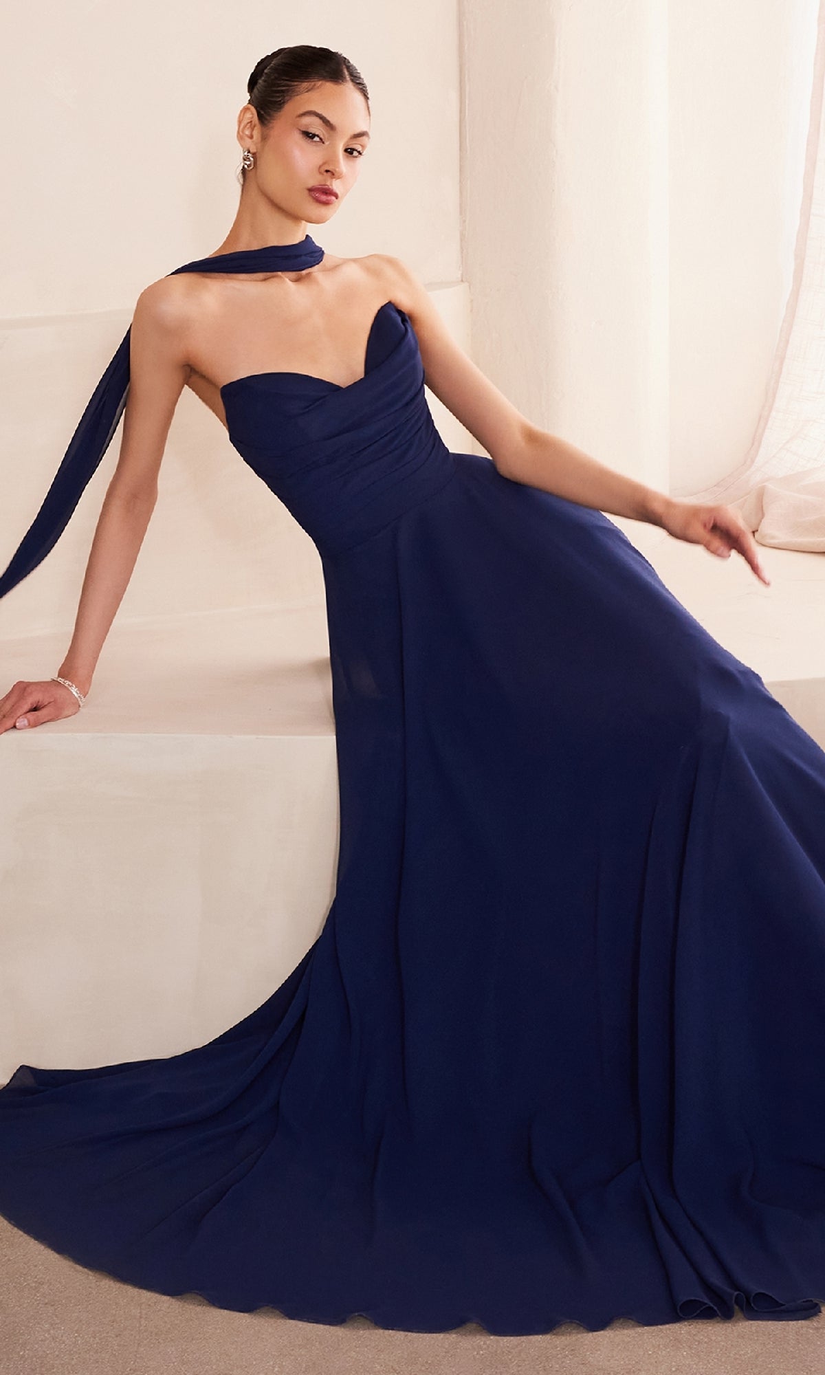 Strapless Long Chiffon Prom Dress: CLT703 - Image 21