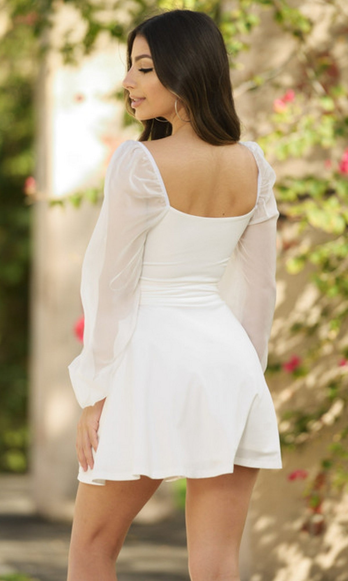 Vera Long Sleeve Short Party Dress - Image 2