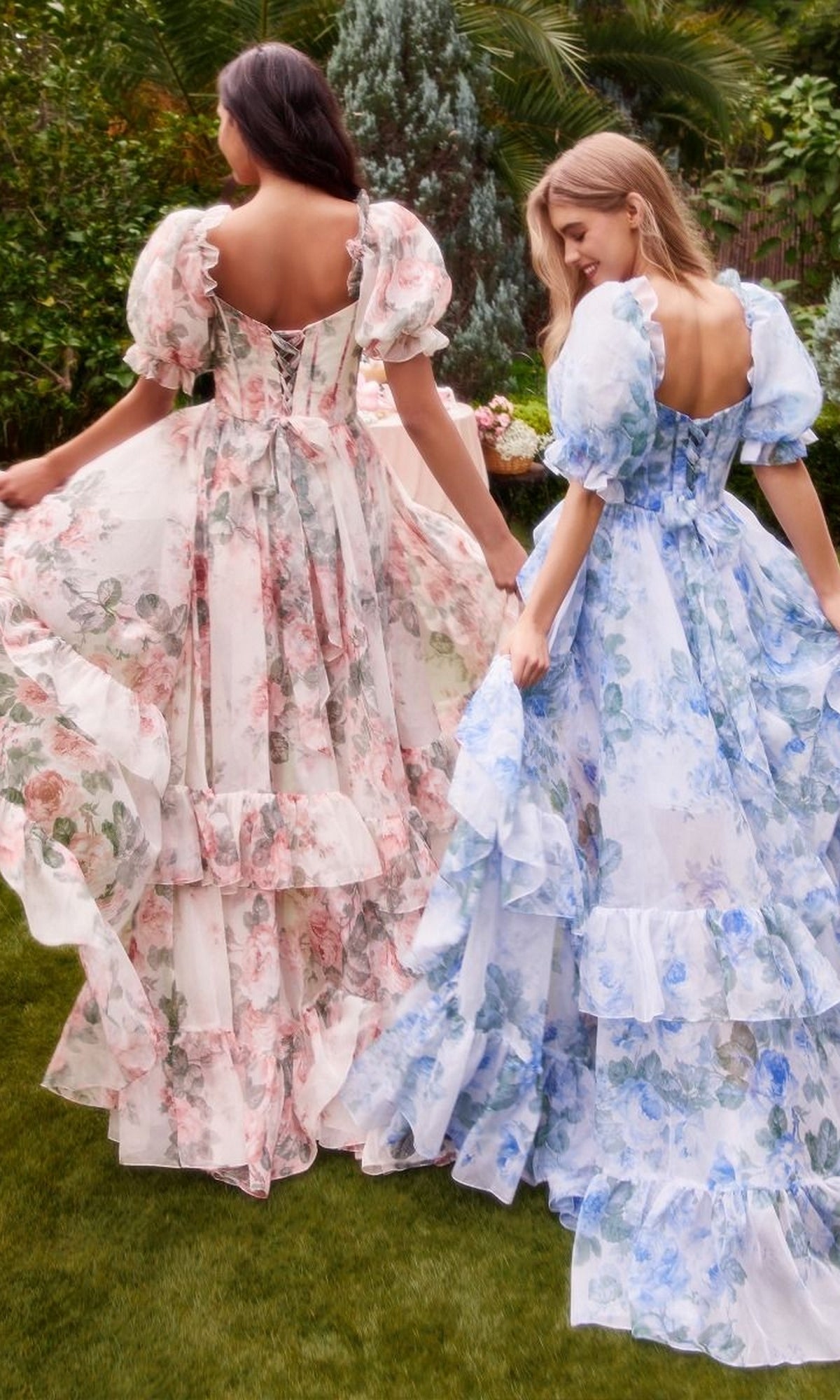 Puff-Sleeve Long Prom Dress: Andrea and Leo A1336 - Image 2