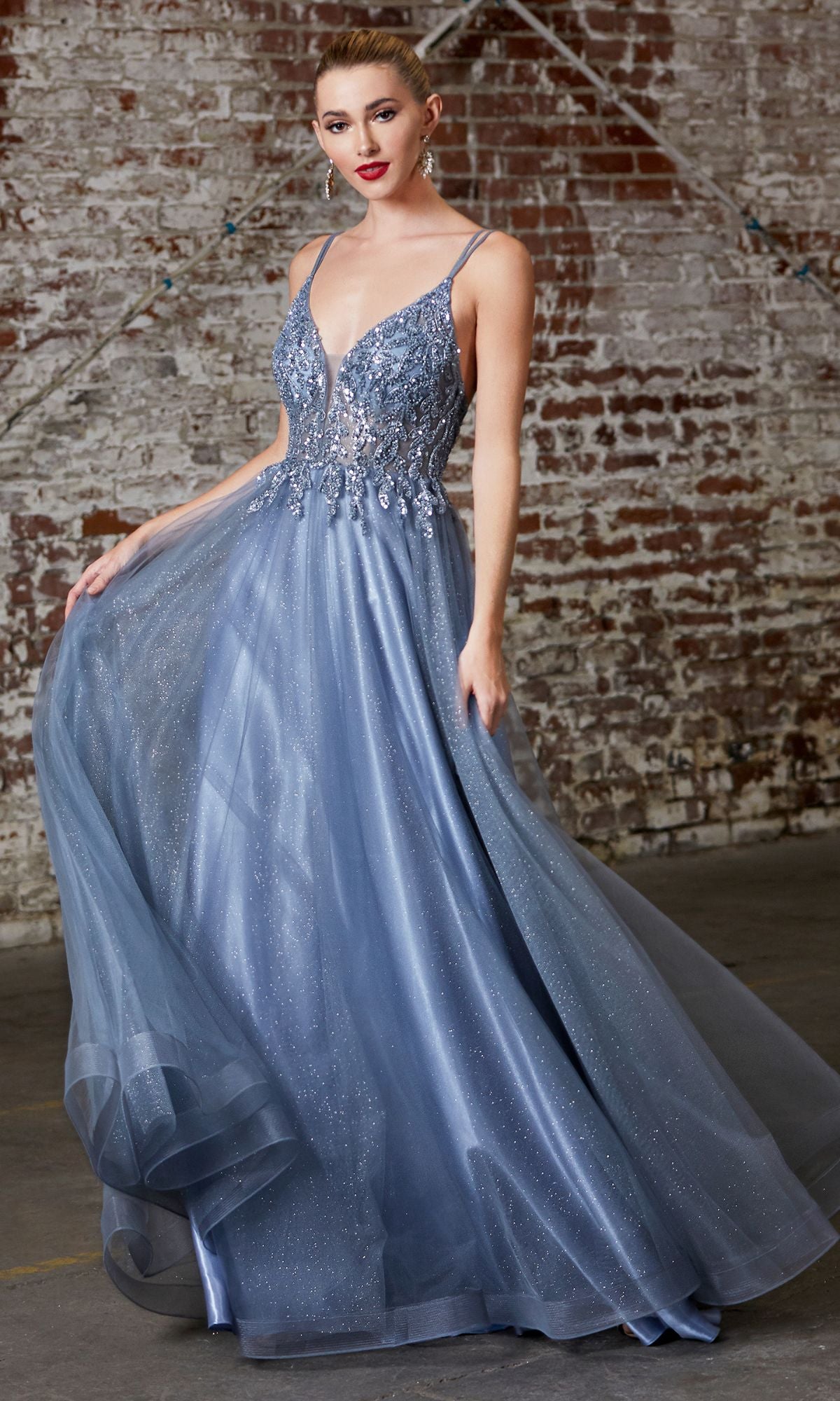 Sheer-Corset Long Prom Ball Gown CD0154 - Image 10