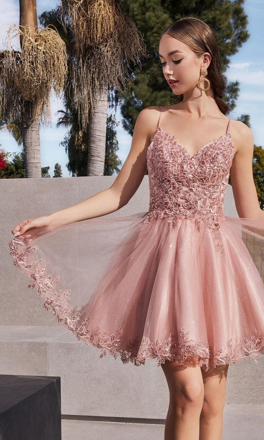 Short Homecoming Dress CD0213 with Embroidery - Image 4