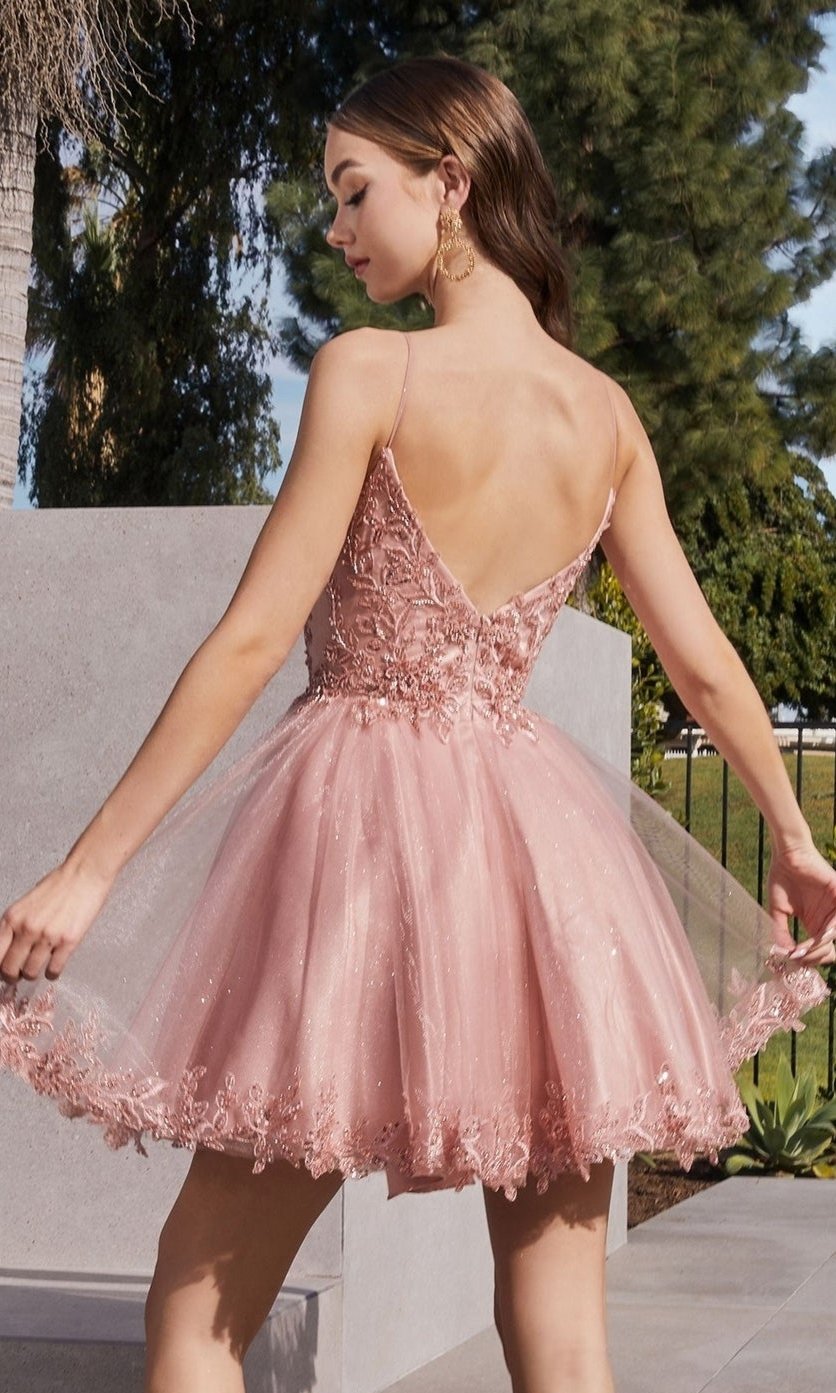 Short Homecoming Dress CD0213 with Embroidery - Image 2
