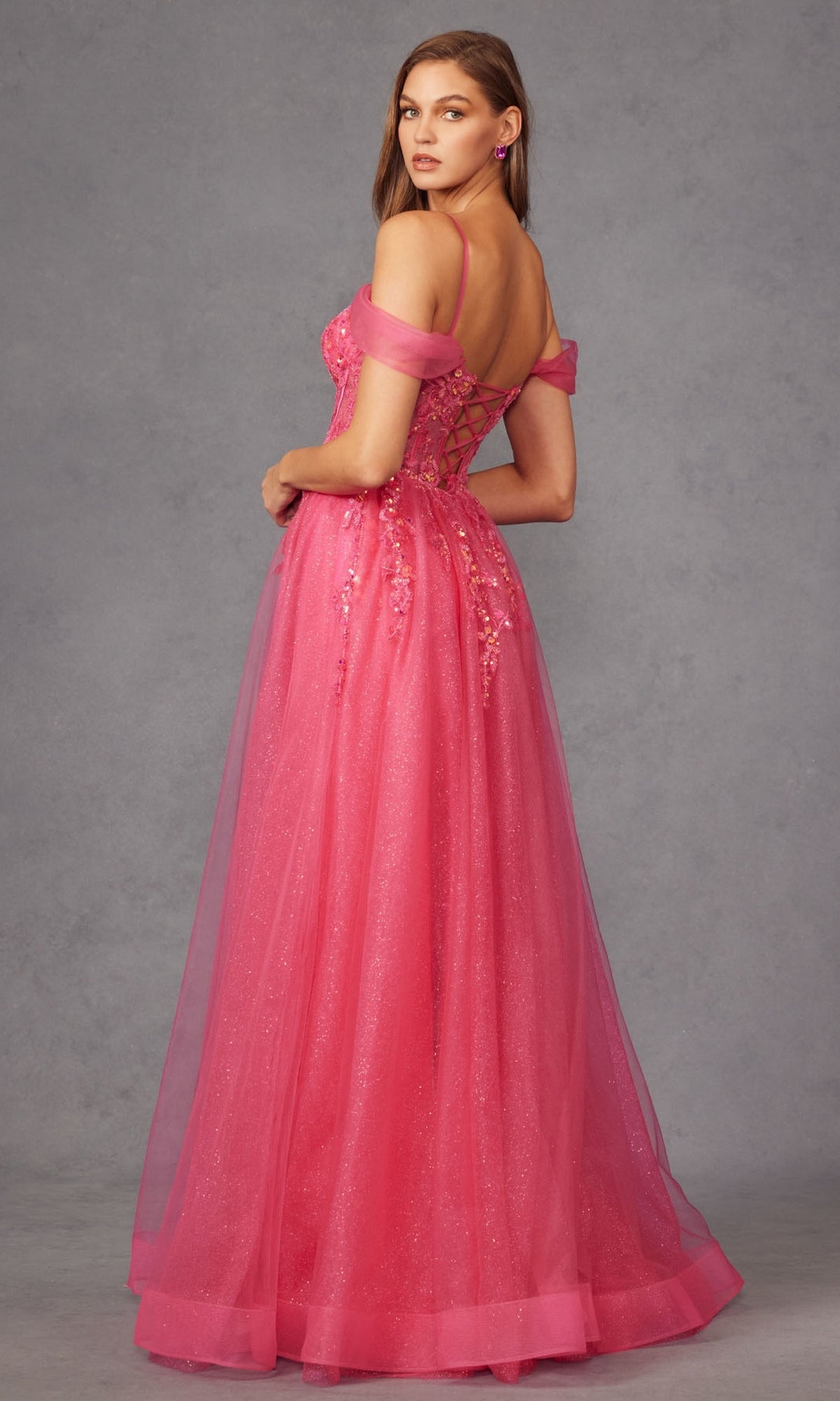 Sheer-Waist Long Prom Ball Gown: Juliet JT2466A - Image 7