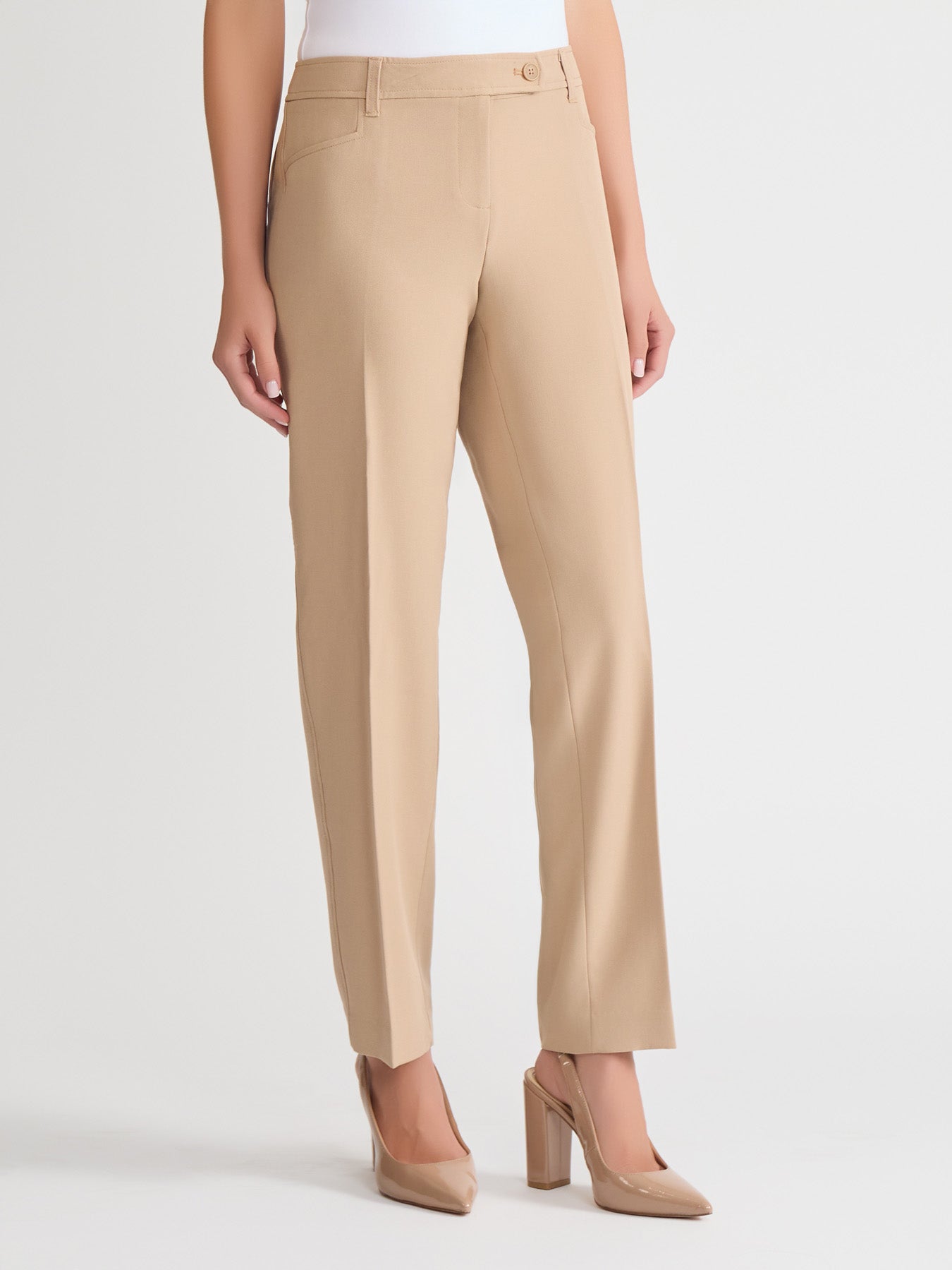 Bi-Stretch Straight Leg Pants - Image 2