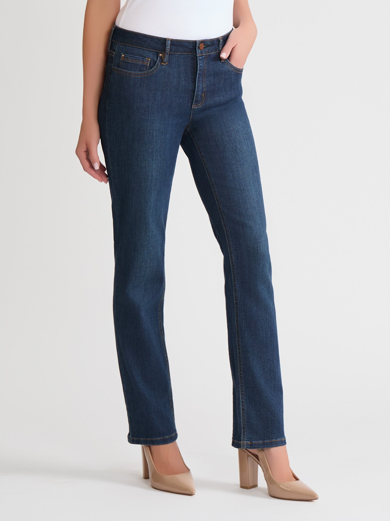 Plus Lexington Straight Leg Jeans, West Point Wash - Image 2