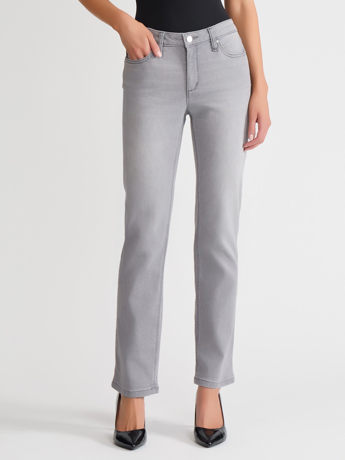 Plus Lexington Straight Leg Jeans, Slater Wash