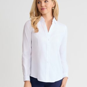 Petite Easy-Care Button-Up Shirt