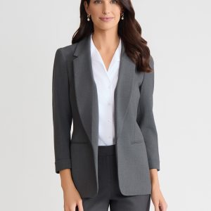 Notch Collar Rolled Cuff Bi-Stretch Blazer