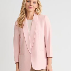 Notch Collar Rolled Cuff Bi-Stretch Blazer