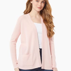 Open Front Cardigan With Pockets