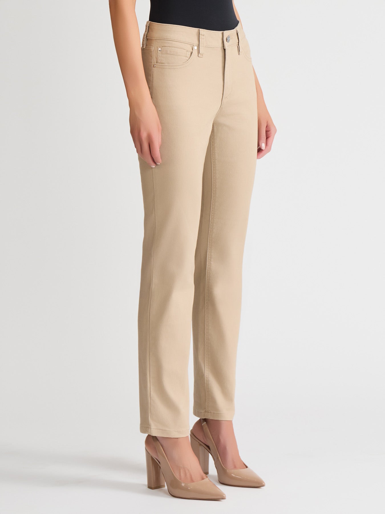 Plus Lexington Straight Leg Jeans, Jones Khaki - Image 2