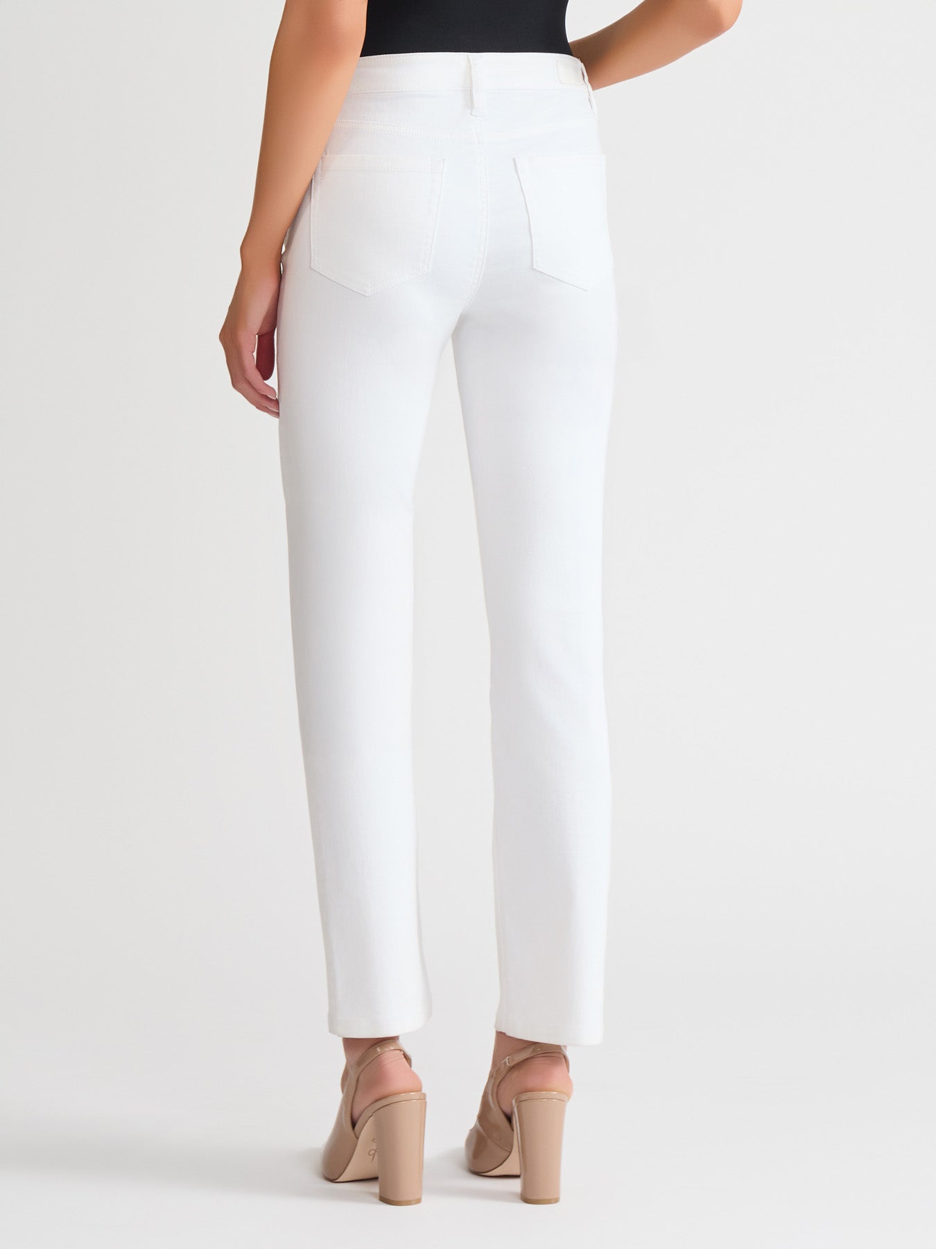 Petite Lexington Straight Leg Jeans, Soft White - Image 3
